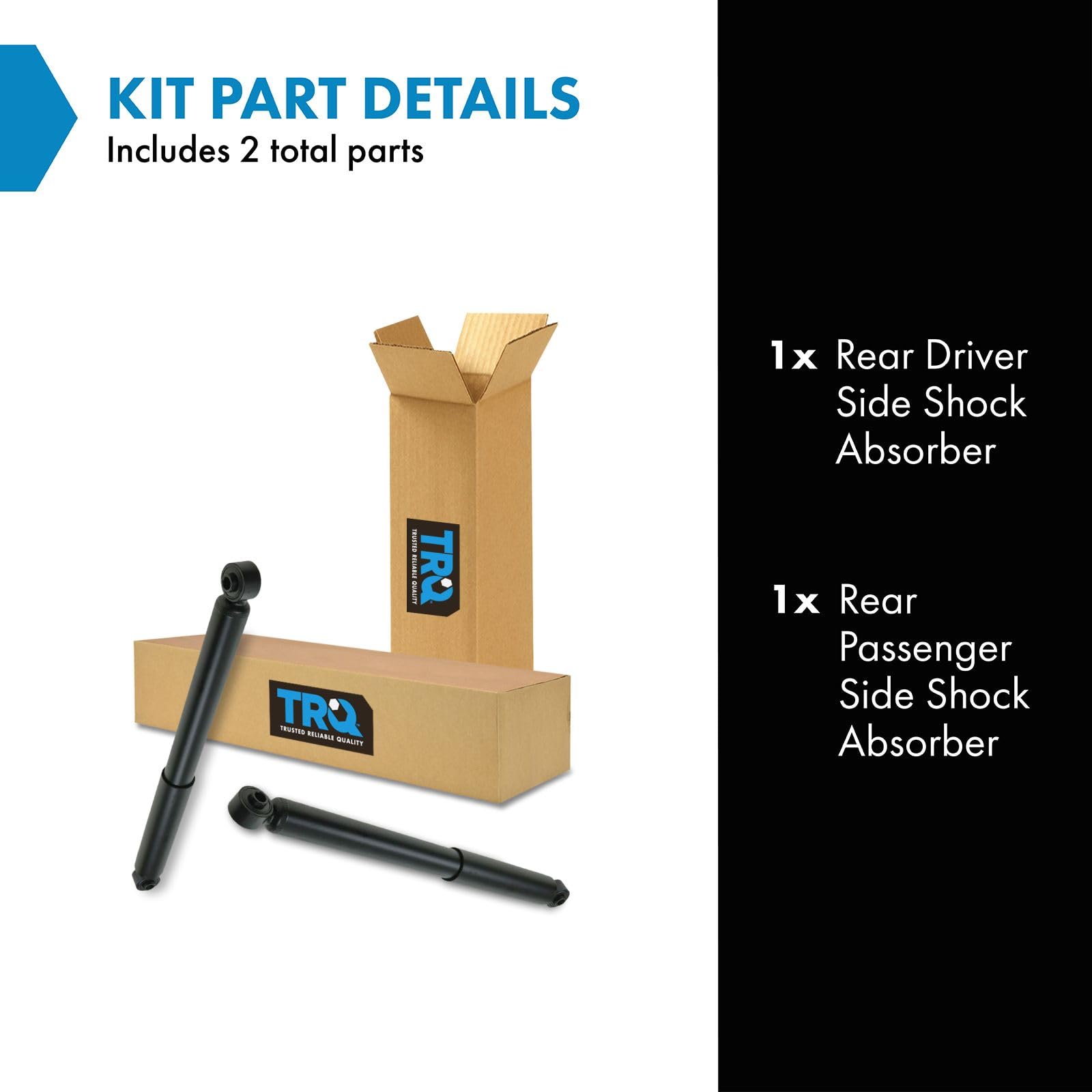 Trq Rear Strut Shock Absorber Pair Set For Cadillac Chevy Gmc Full Size Pickup Truck