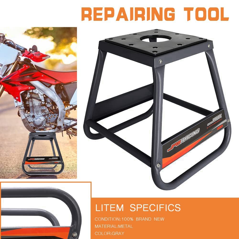 Jfg Racing Dirt Bike Stand,Universal Detachable Powder Coated Anti Slip Off Road Steel Mx Heavy Duty Dirtbike Maintenance Motorc