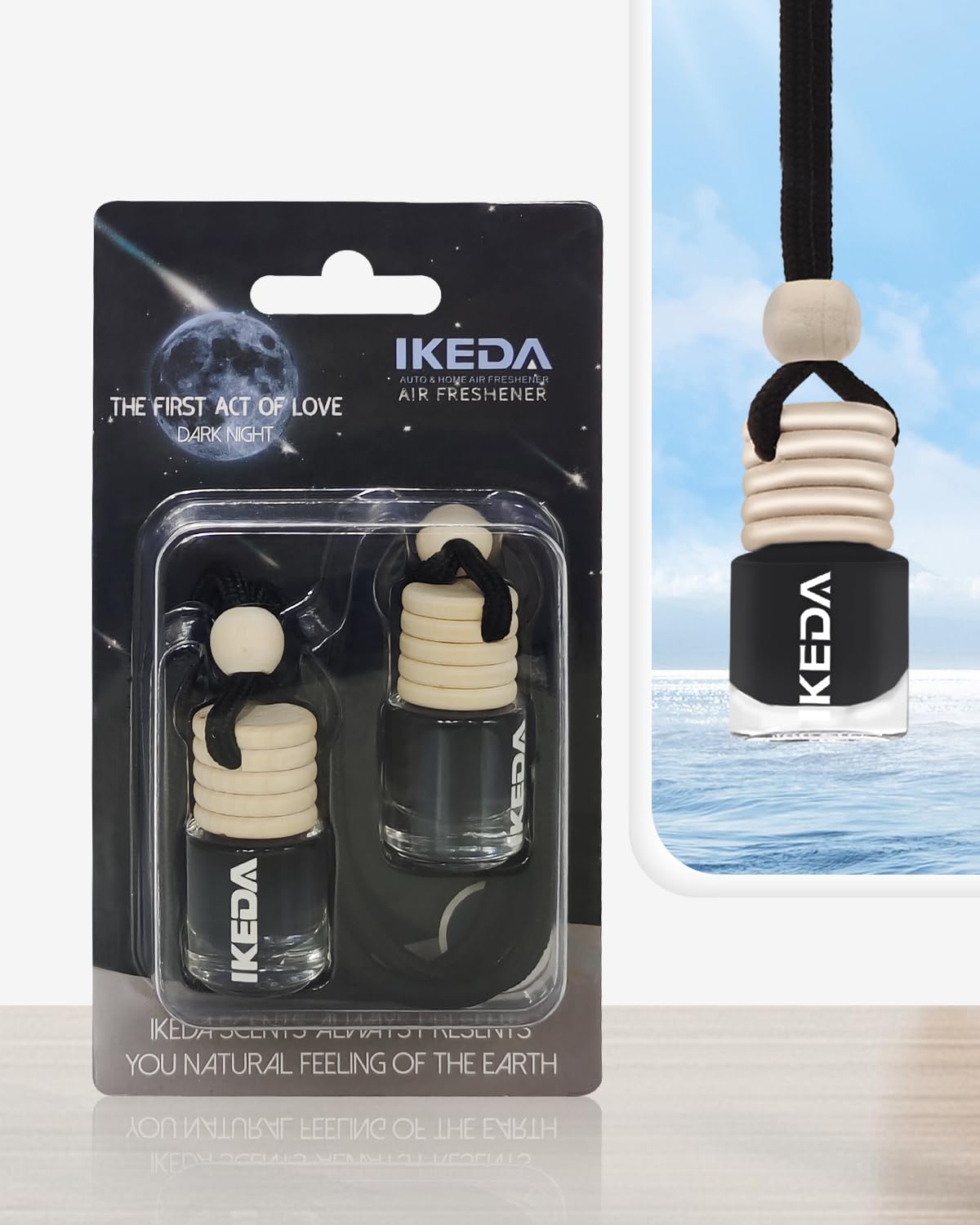 Ikeda Fragrance Automotive Air Freshener 4Ml Car Scents | 45-Days Keep Fragrance | Automobile Hanging Diffuser Bottles | Remove