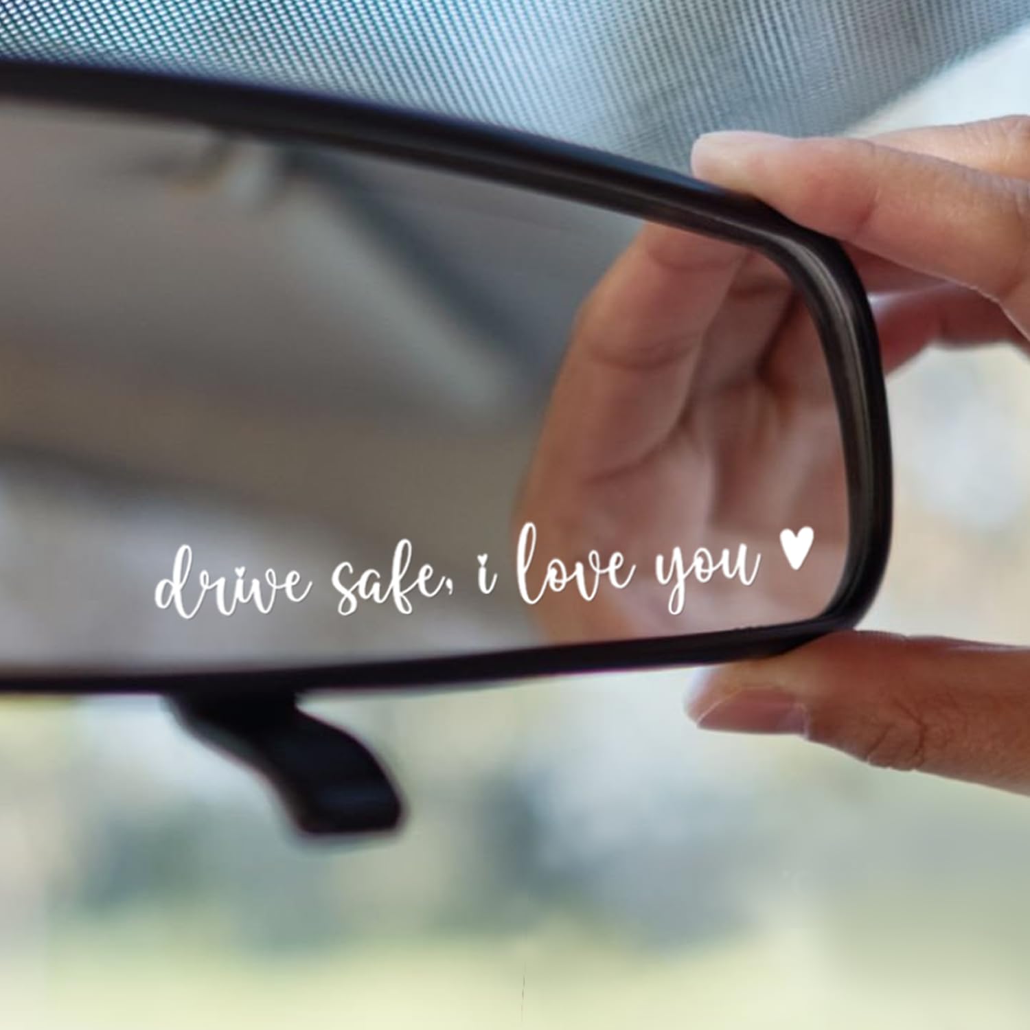 3X Drive Safe I Love You Rearview Mirror Decal, Car Mirror Sticker, Car Decals for Mirror, I Love You Drive Safe Mirror Sticker,