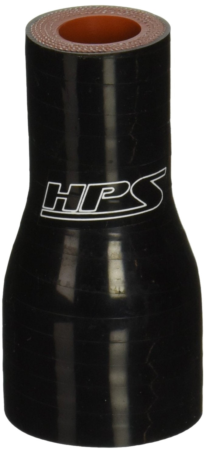 Hps Htsr-062-112-Blk Silicone High Temperature 4-Ply Reinforced Reducer Coupler Hose, 100 Psi Maximum Pressure, 3'' Length, 5/8'