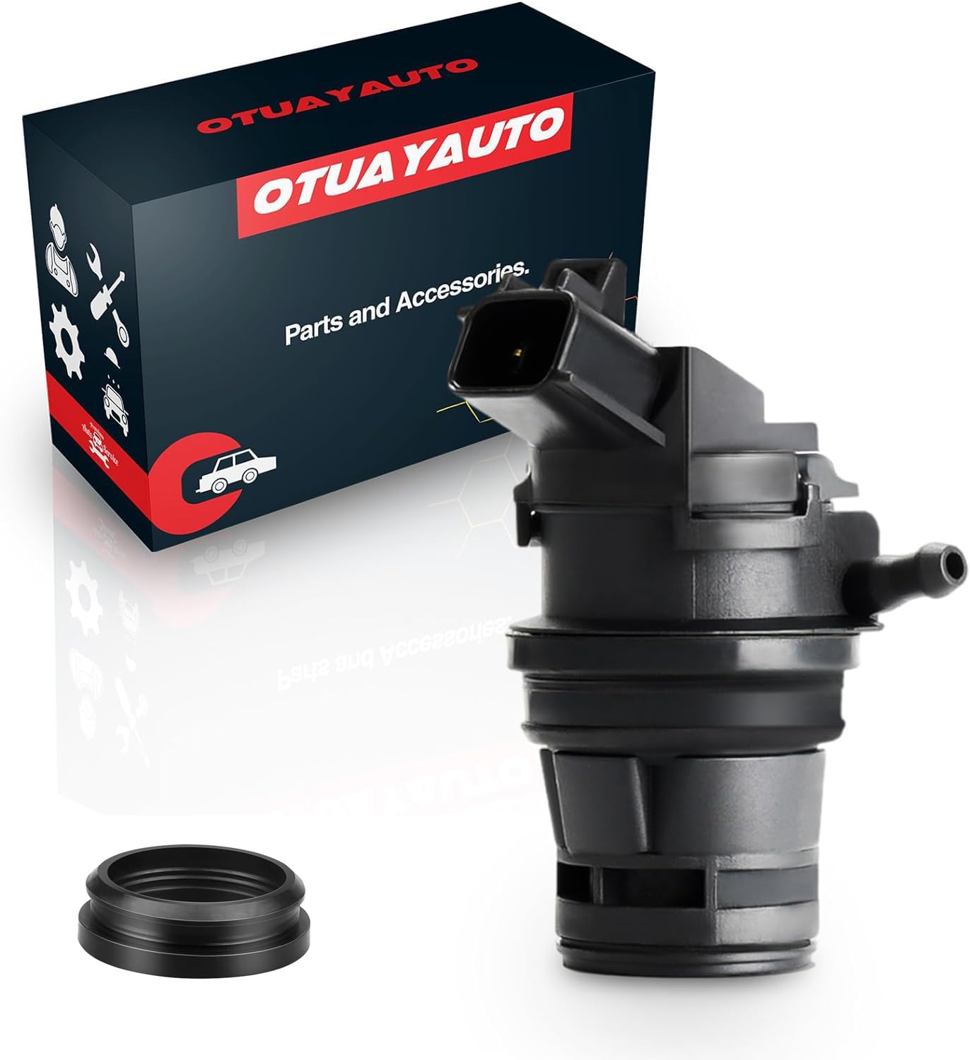 Otuayauto 85330-60190 Windshield Washer Pump With Grommet Replacement For Toyota, Lexus, Subaru, Mazda, Nissan, Acura, Honda Rep