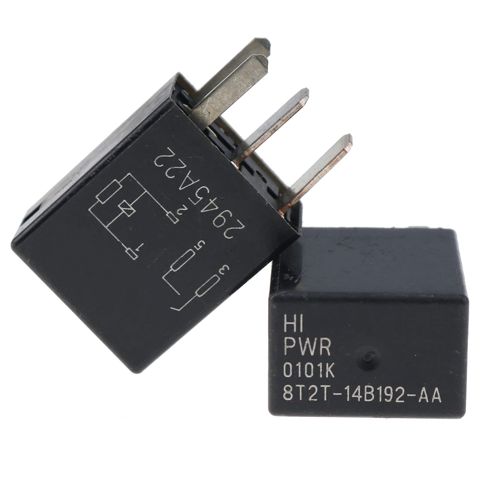 Dvparts 2X 4-Pin Relay Black Multi-Purpose Relay 8T2T-14B192-Aa For Fusion F150 F-250