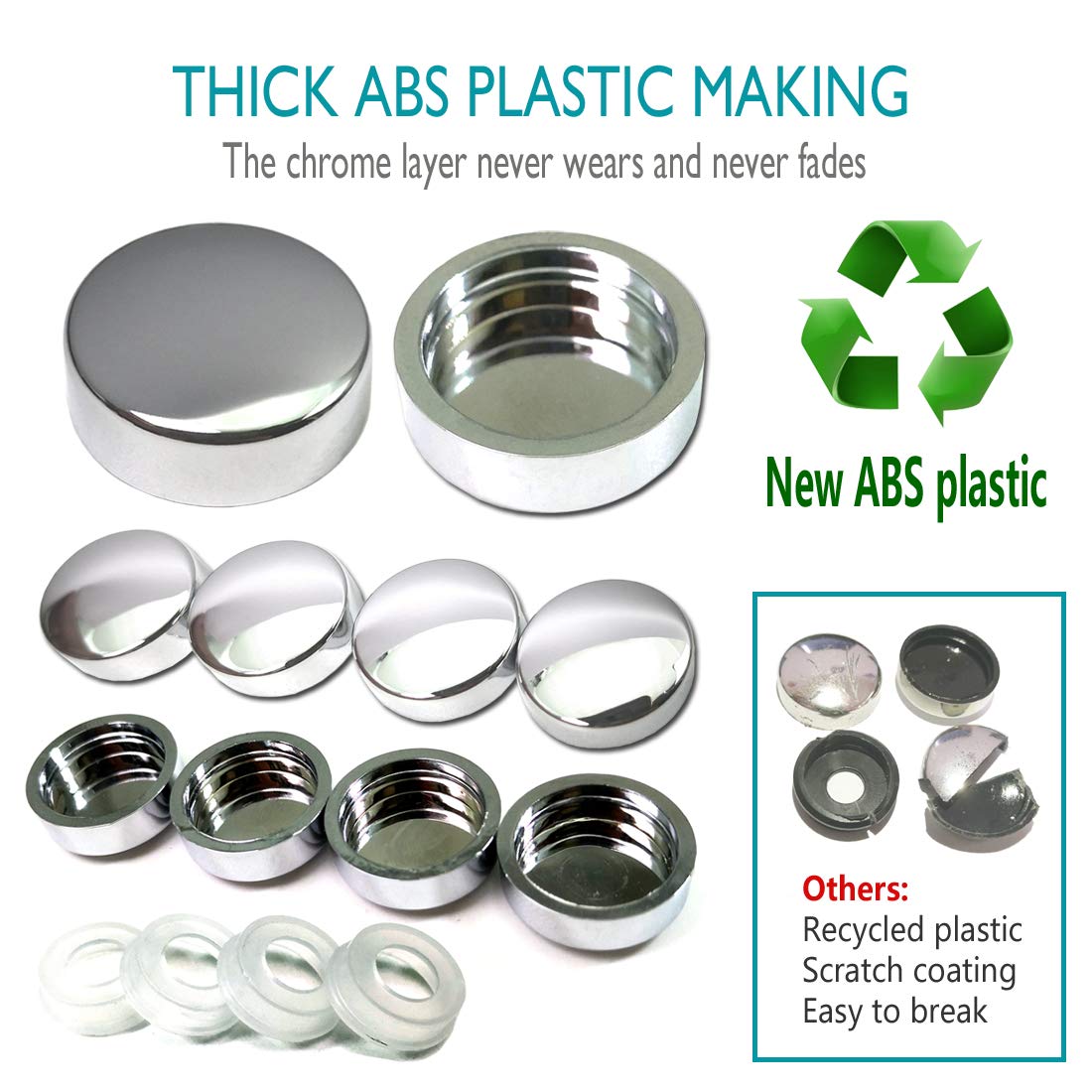 Aootf Stainless Steel License Plate Screws-8Pc M6X20Mm Rust Resistant Stainless Steel Screw, Self Tapping License Plate Bolt Fas