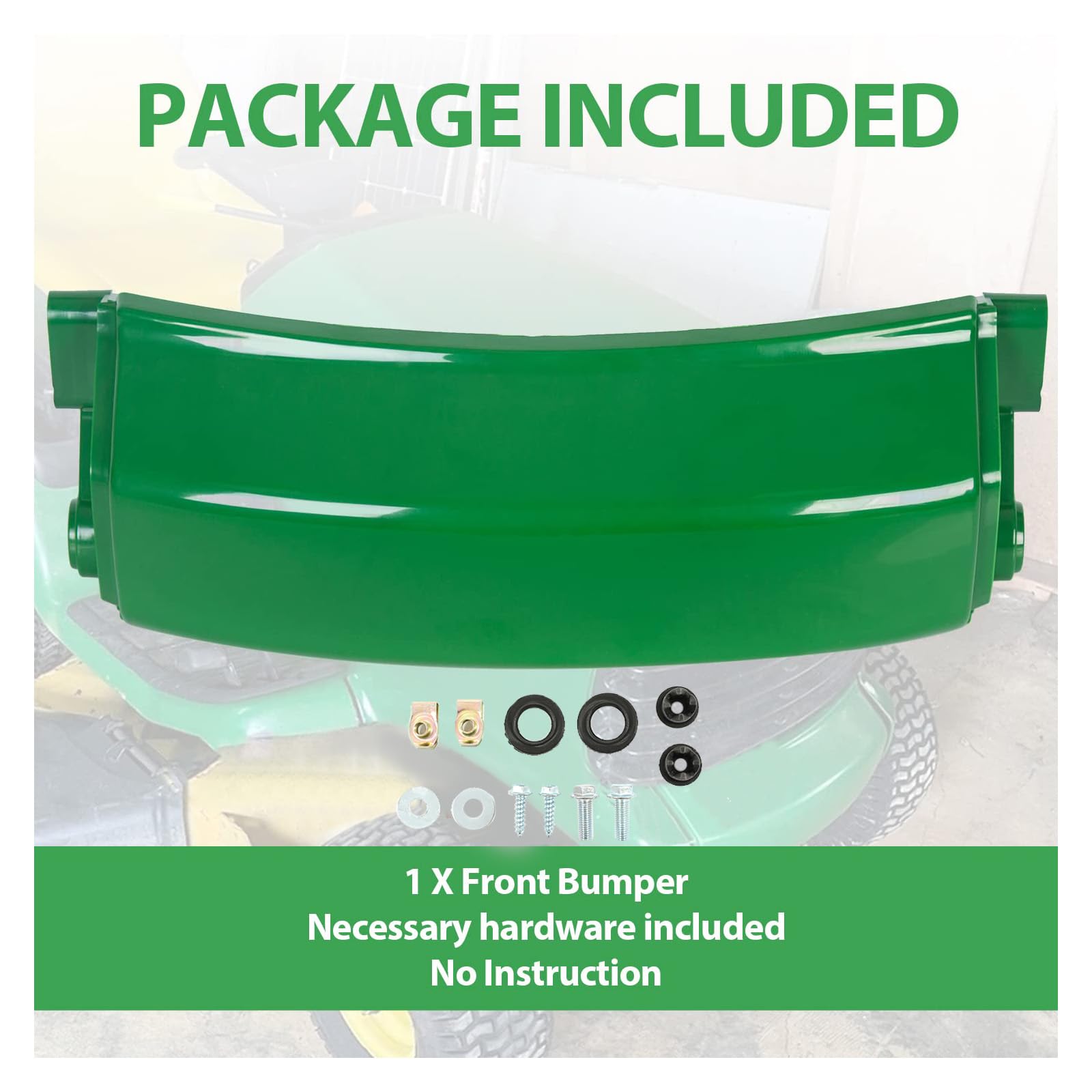 Ecotric Front Bumper With Hardwares Compatible With John Deere Lt133 Lt155 Lt166 Lt150 Lt160 Lt170 Lt180 Lt190 Lt Series Tractor Replacement For Am128998