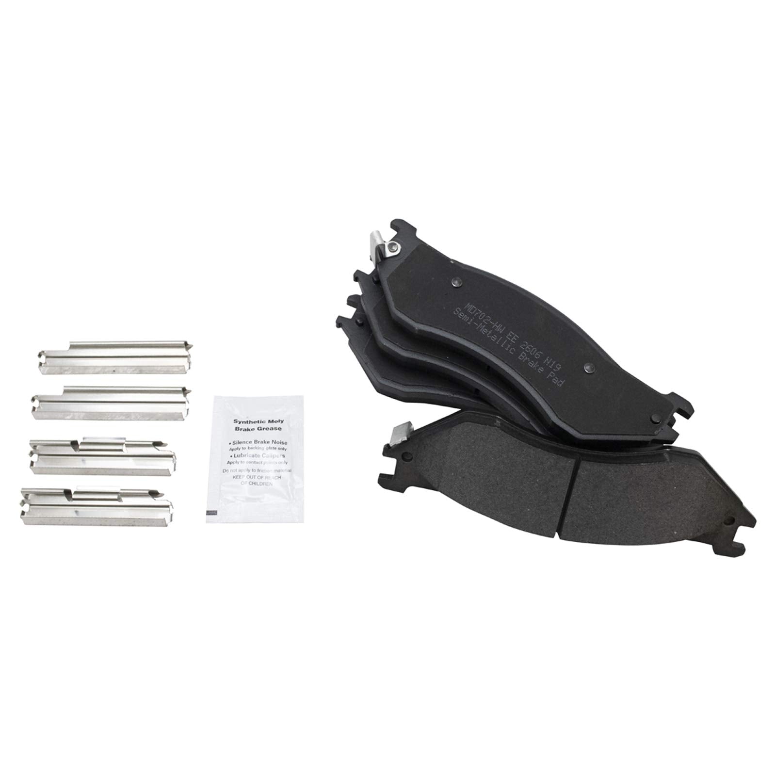 Trq Front Brake Pad & Rotor Kit Brake Pads Brake Rotor Semi-Metallic Compatible With 1997-2002 Ford Expedition 1998-2002 Lincoln