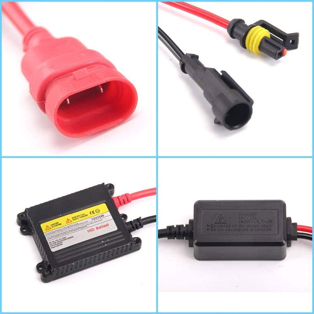 Fgrsrz 2Pcs Hid Ballast, Dc 12V 55W Super Slim Hid Ballast, Universal Xenon Headlight Ballast Kit For H1 H4 H3 H7 H8 H9 H11 H13 9003 9005 9006 9007