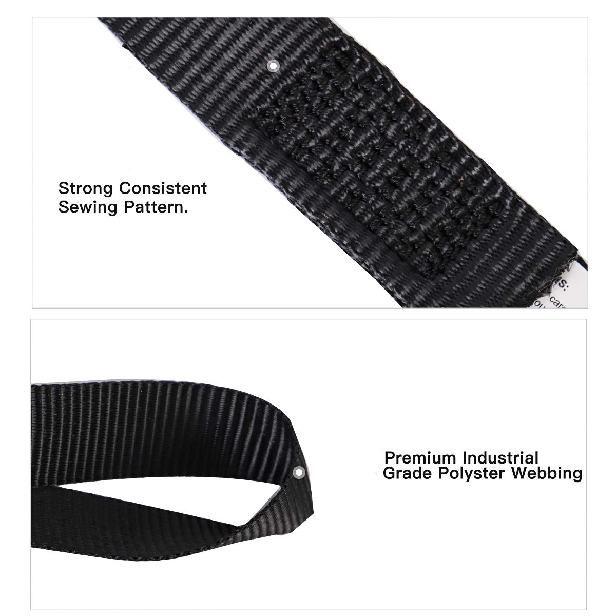 XSTRAP STANDARD Soft Loop Tie-Down Straps 8PK 1-1/16 x 18 inches - 3600LB Breaking Strength, Loops for Securing Trailering of Bi