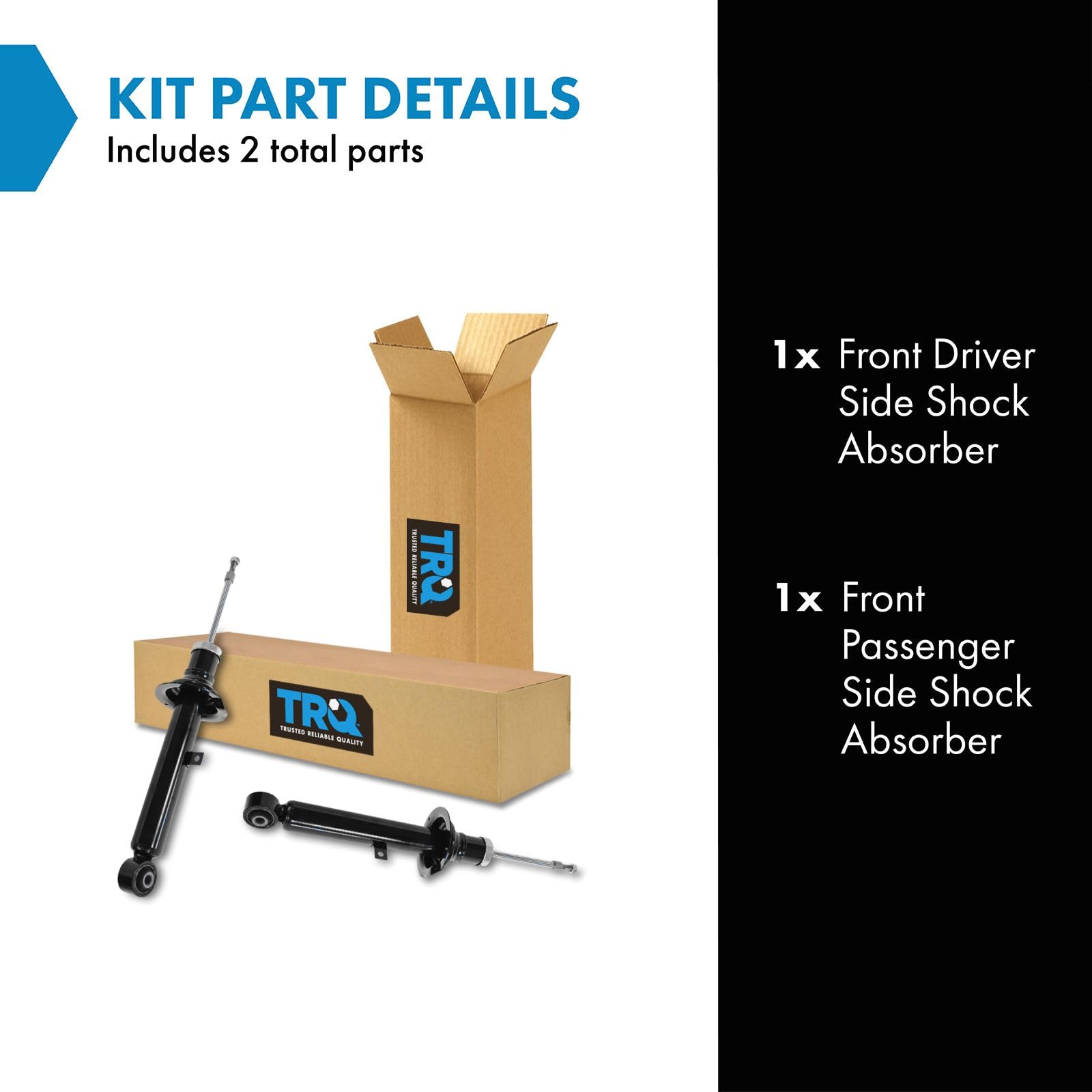 Trq Front Shock Absorber Set Compatible With 2001-2005 Lexus Is300