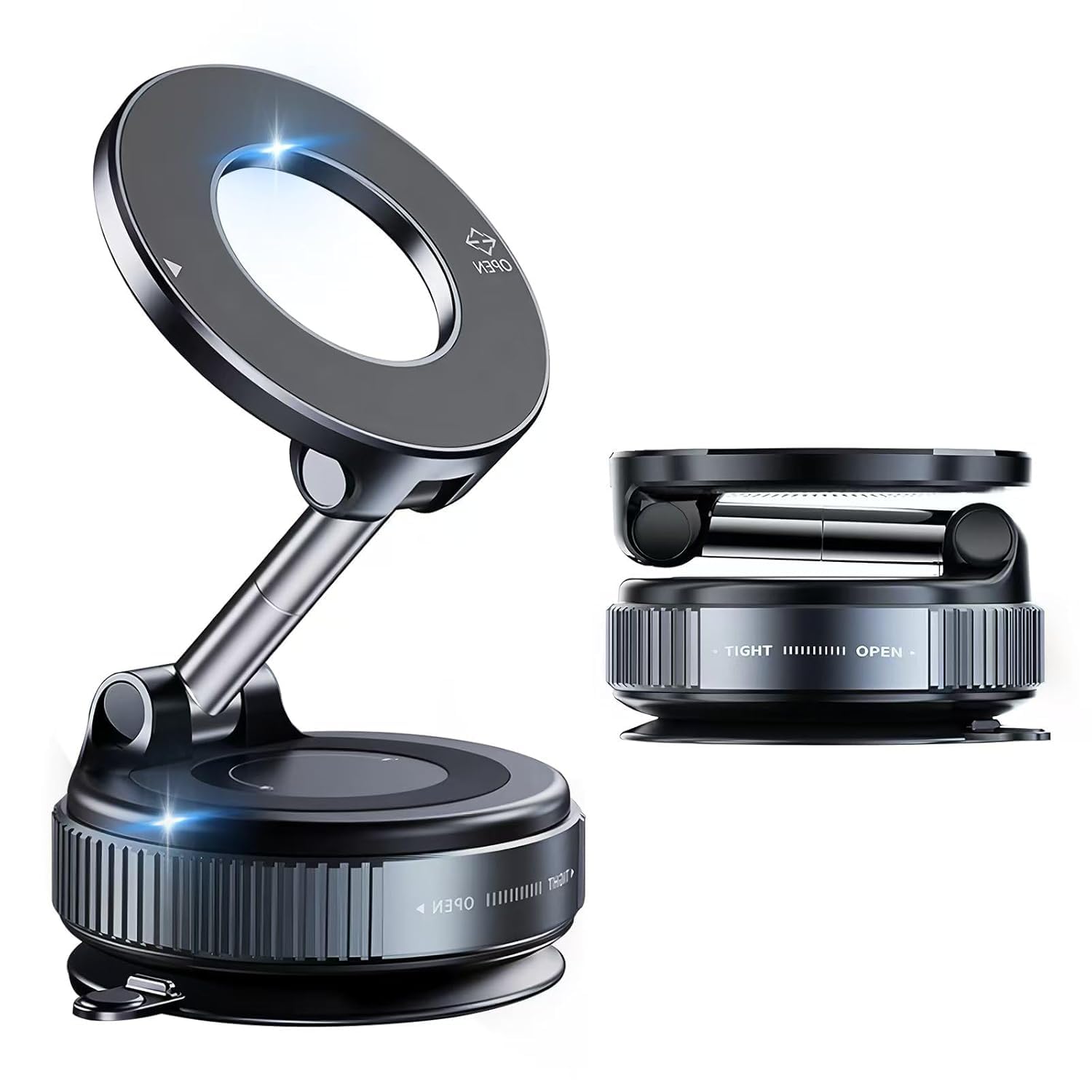TICILFO 2026 Upgraded Vacuum Ultra Suction Magnetic Phone Holder, 98LBS Strongest Suction & 2600gf Magnetic for Magsafe Car Moun