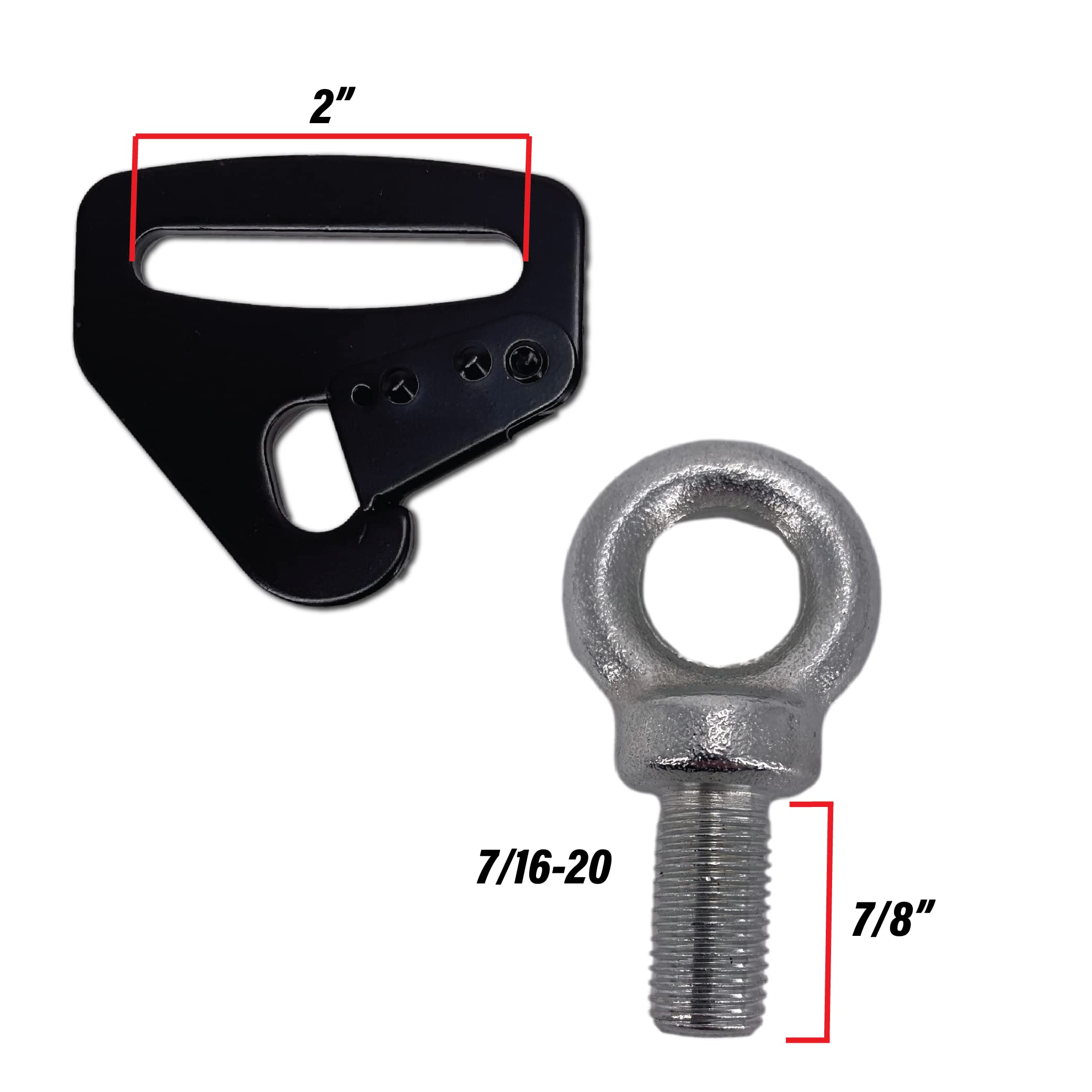 Aces Racing Quick Release Mount for 2 Inch Harness - 4 Point & 5 Point, Black, Durable Design for Safety and Performance