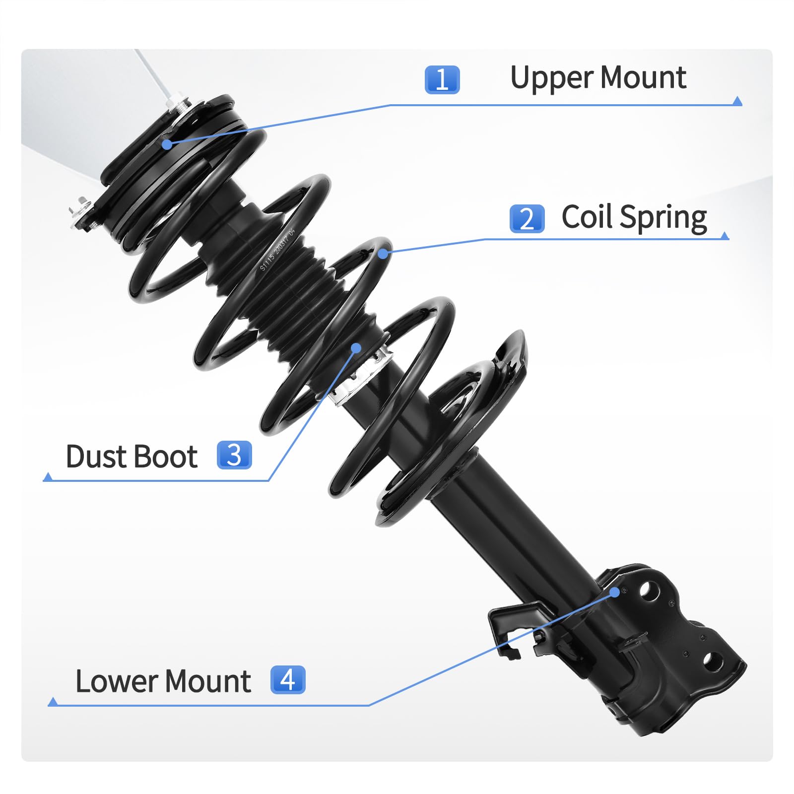 Yitamotor Front Complete Strut Quick Struts Rear Shocks Assembly Compatible With 2014-2019 Sentra