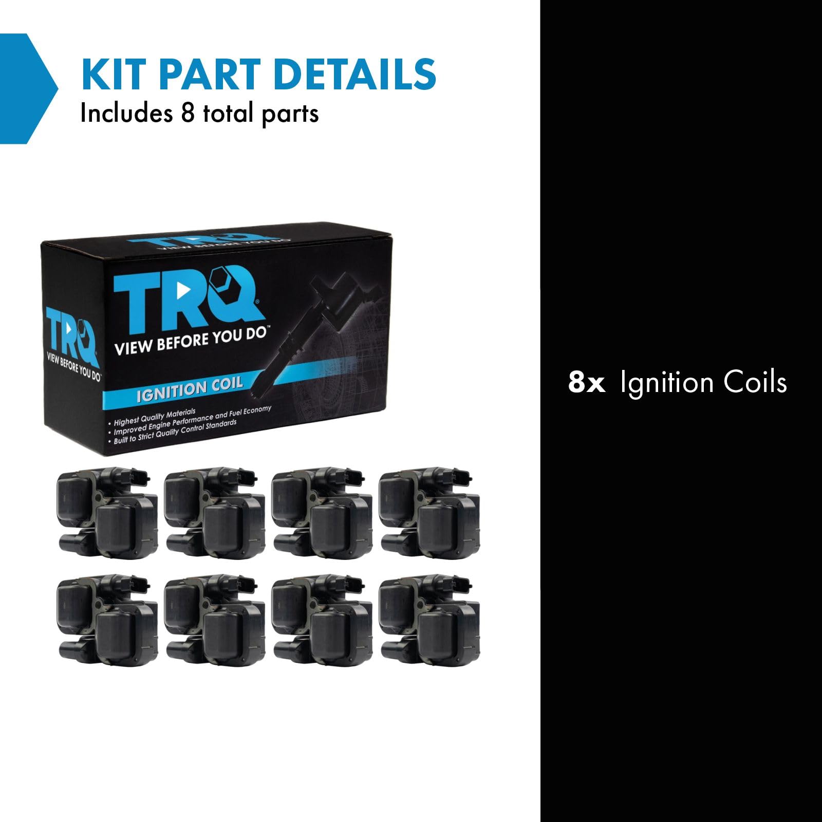 Trq Ignition Coil Set Compatible With 01-04 Avanti 98-11 Mercedes-Benz