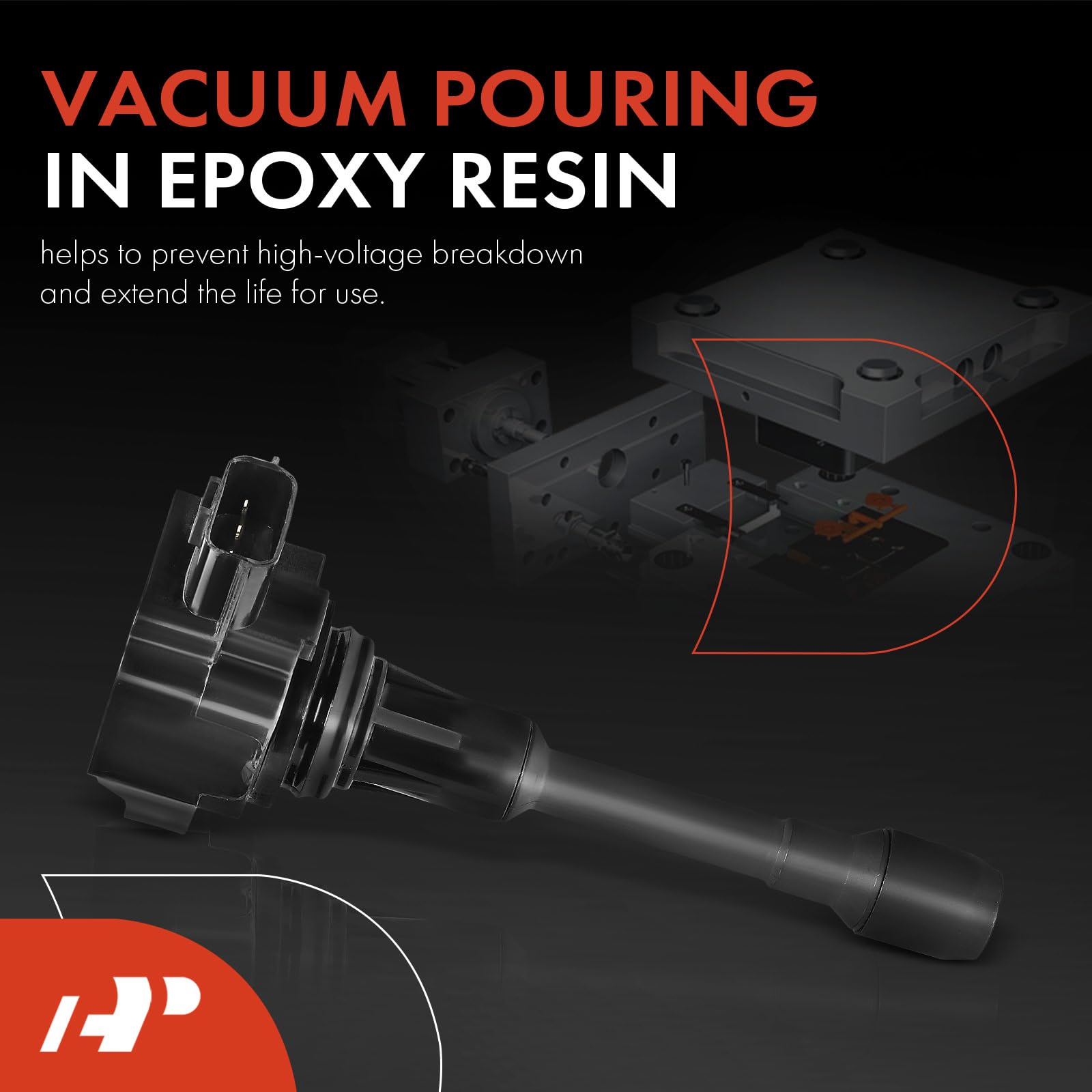 A-Premium Engine Ignition Coil Packs Compatible With Nissan Altima Rogue Sentra Tiida Versa X-Trail Fx50 M56 4-Pc Set