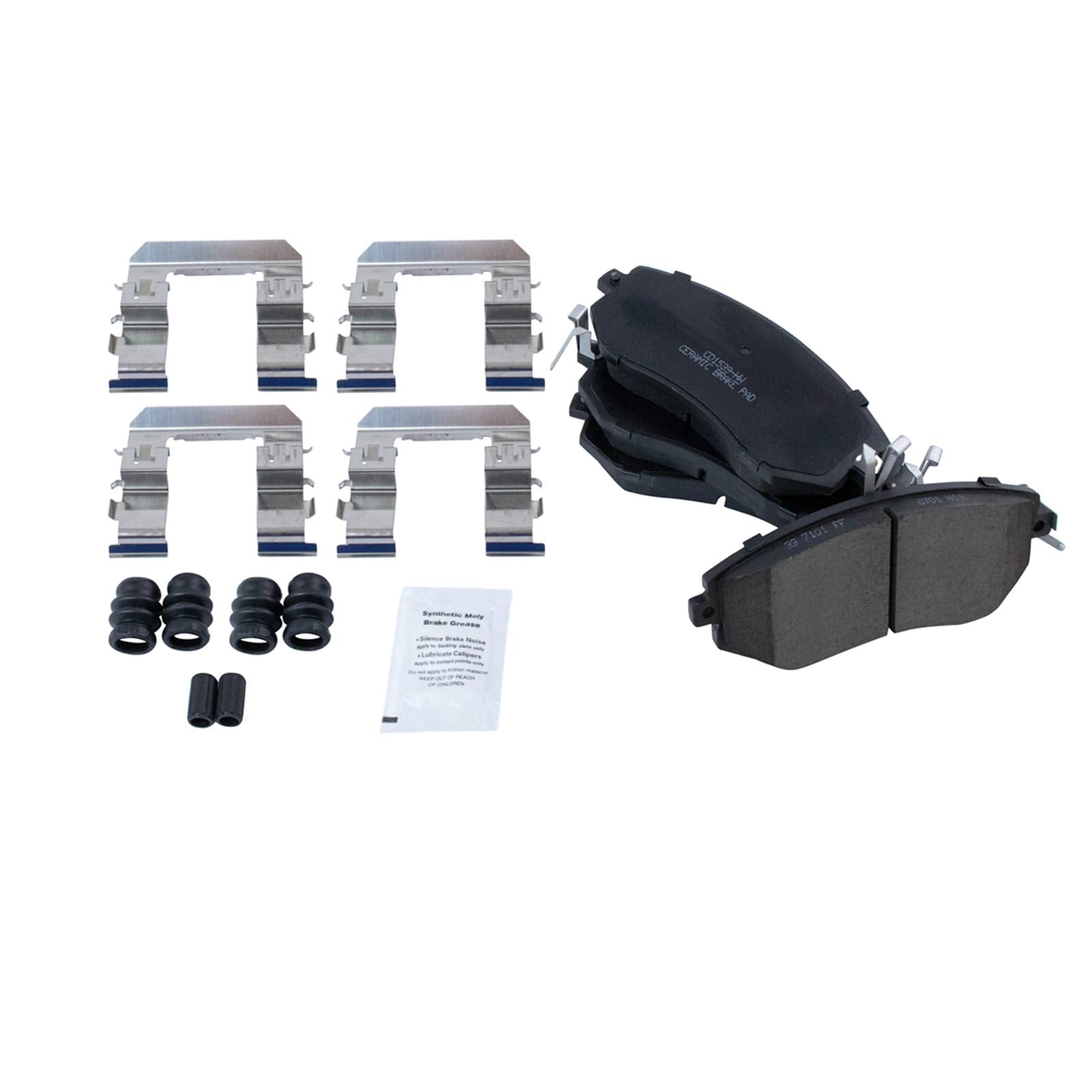 Trq Front And Rear Brake Pad & Rotor Kit Brake Pads Brake Rotor Ceramic Vented Compatible With 2016-2017 Subaru Crosstrek 2014-2