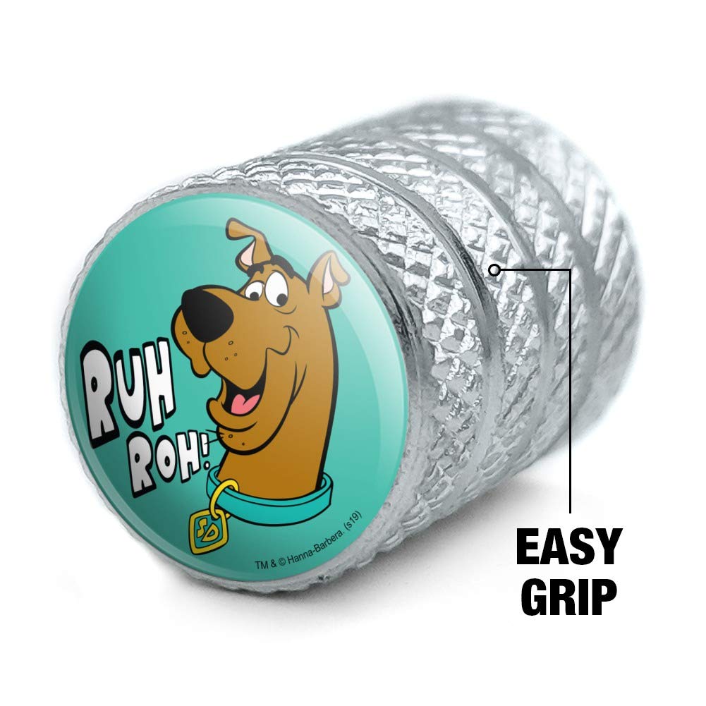 Scooby-Doo Ruh Roh Tire Rim Wheel Aluminum Valve Stem Caps
