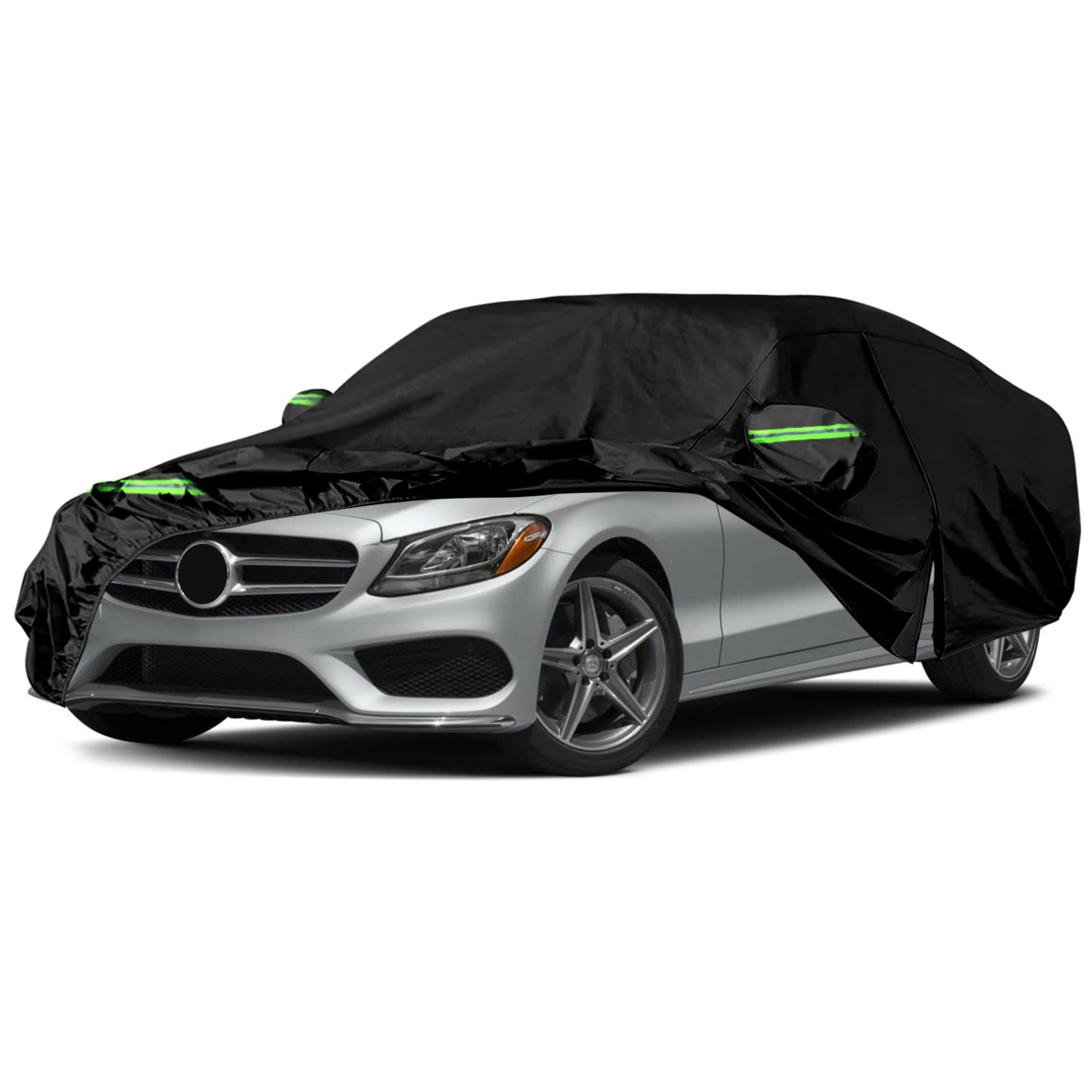 Waterproof Car Covers Replace For 2008-2025 Mercedes Benz C-Class C250 C300 C350 C400, 6 Layers All Weather Car Cover With Zippe