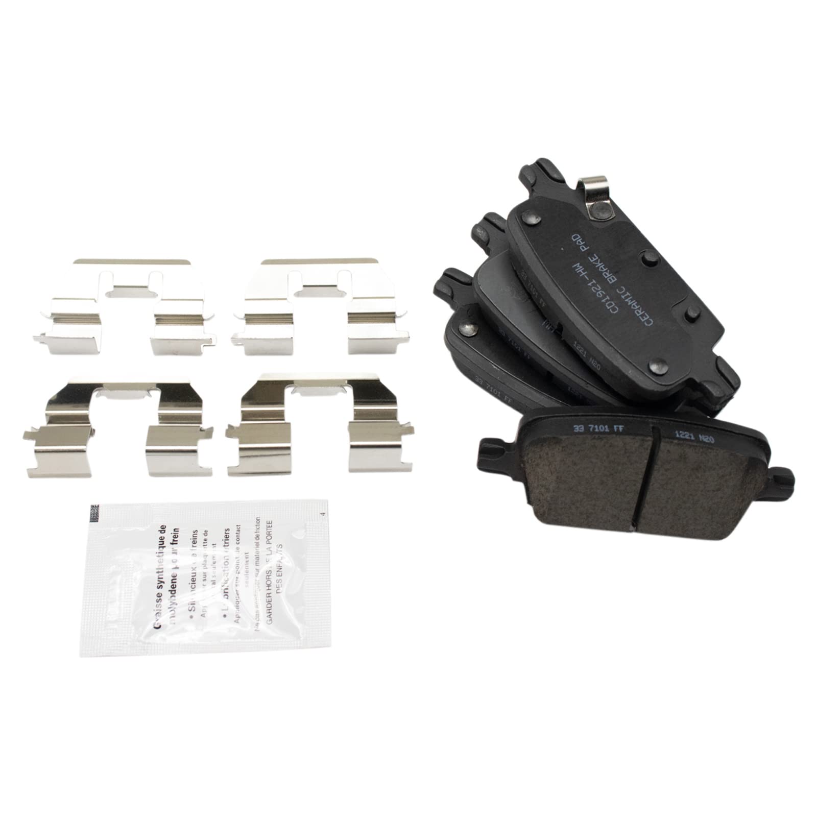 TRQ Rear Brake Pad & Rotor Kit Brake Pads Brake Rotor Ceramic Compatible with 2016-2019 Chevrolet Malibu