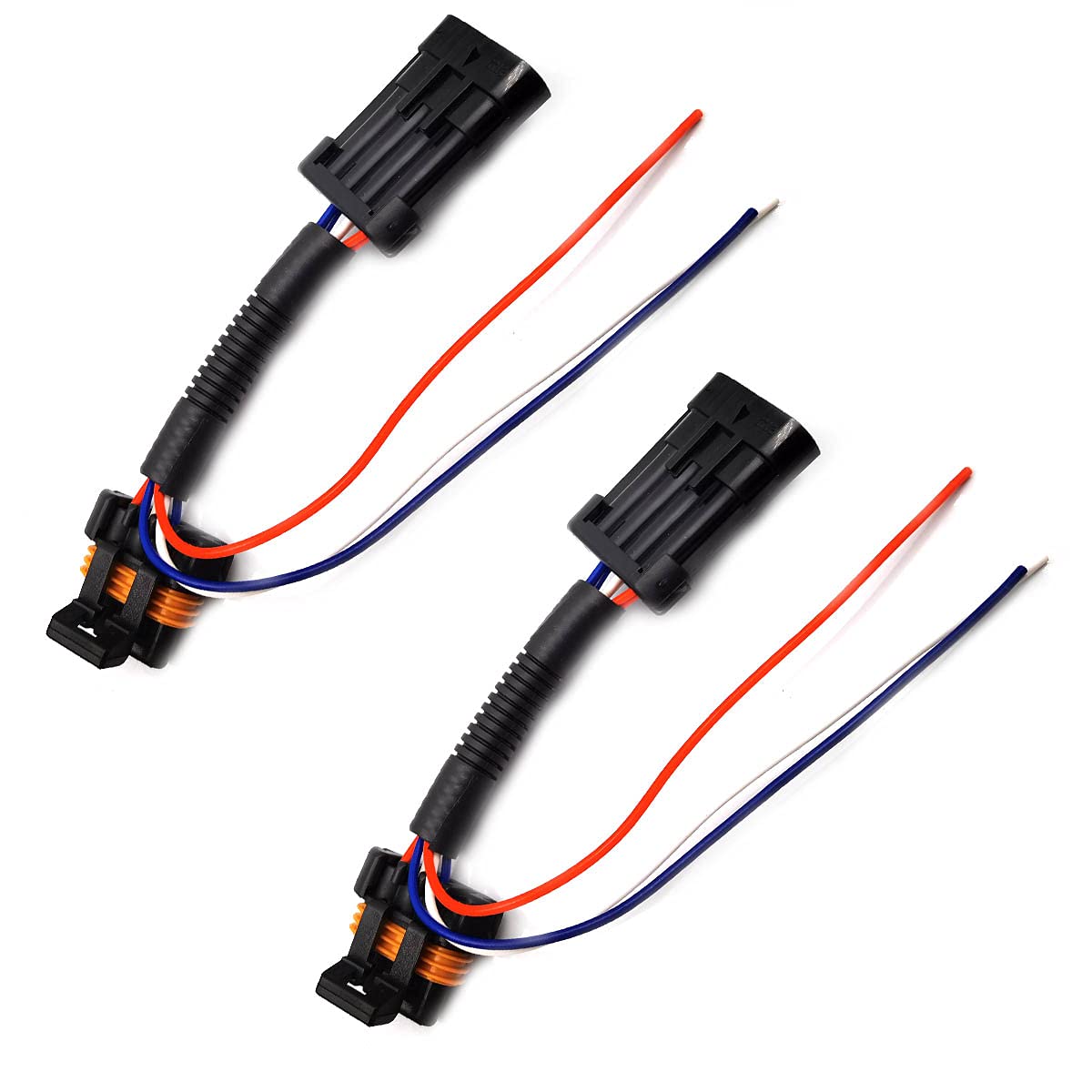 Devmo 2Pcs Compatible With Polaris Rzr 900 1000 Xp Turbo Tail Light Power Harness Whip Brake Light License Plate Rear Light Plug And Play 3 Wire Power Harness