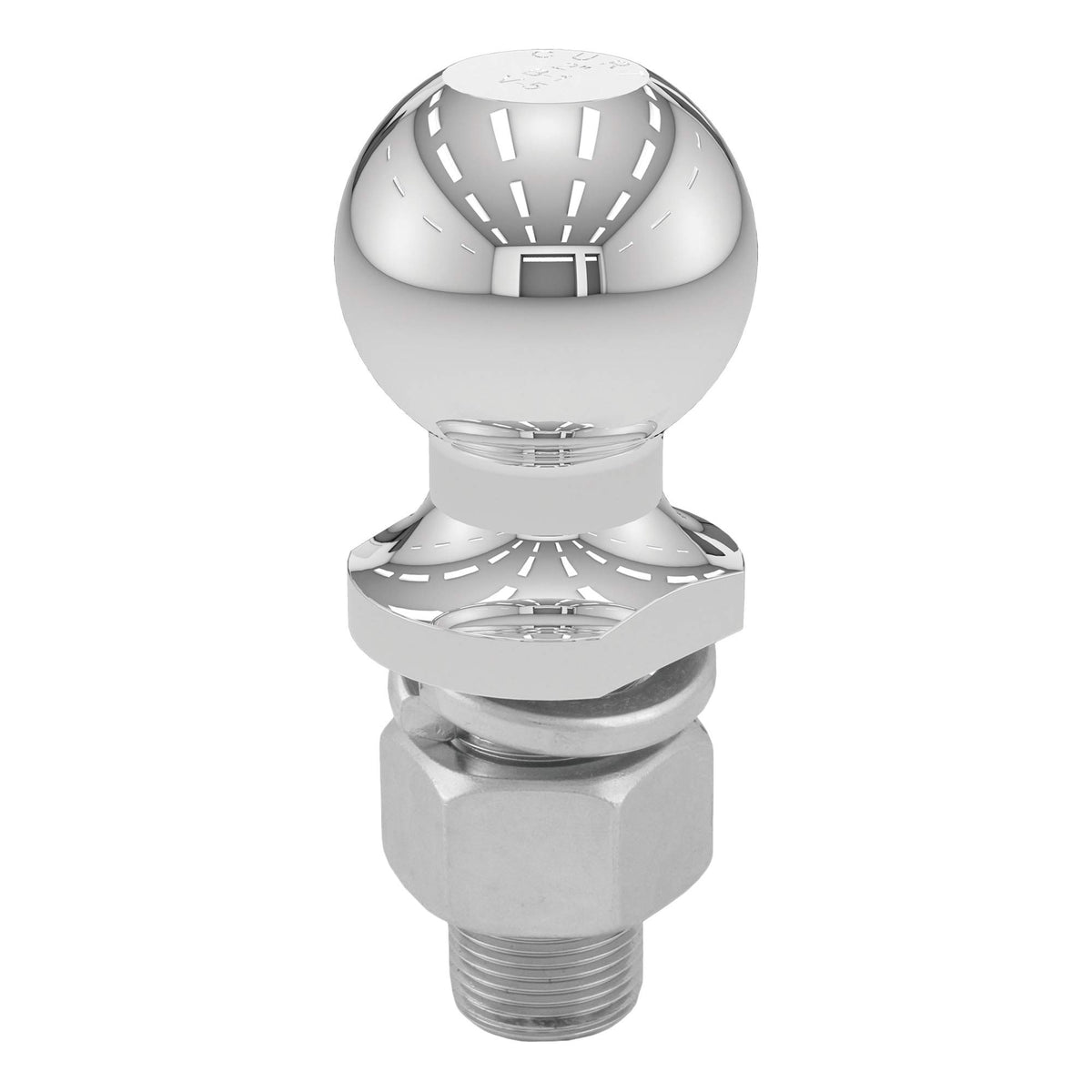 Curt 40037 Chrome Trailer Hitch Ball, 7,500 Lbs, 2-Inch Diameter, 1 X 2-1/8-Inch Shank