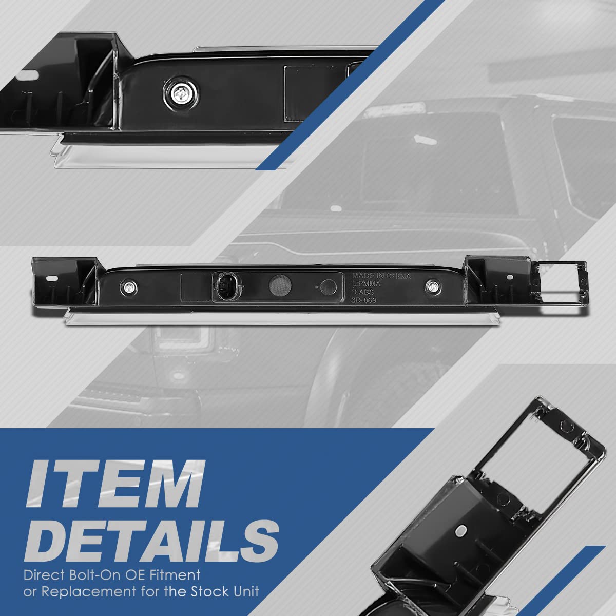 Auto Dynasty Chrome Housing Led 3Rd Third Rear High Mount Brake/Stop Light Lamp Compatible With Chevy Equinox Gmc Terrain 10-17