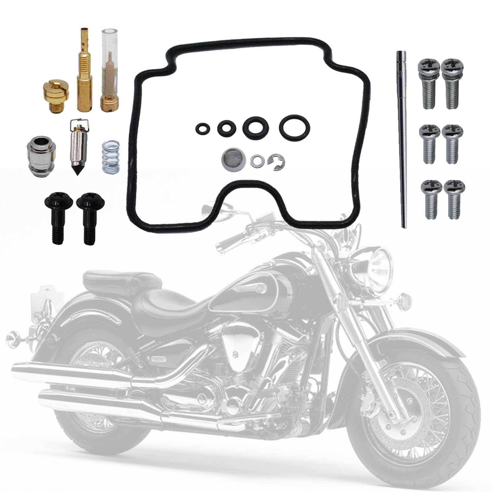 Carburetor Rebuild Repair Kit Fit For 1999 2000 2002 2003 Yamaha Xv1600 Road Star Carb
