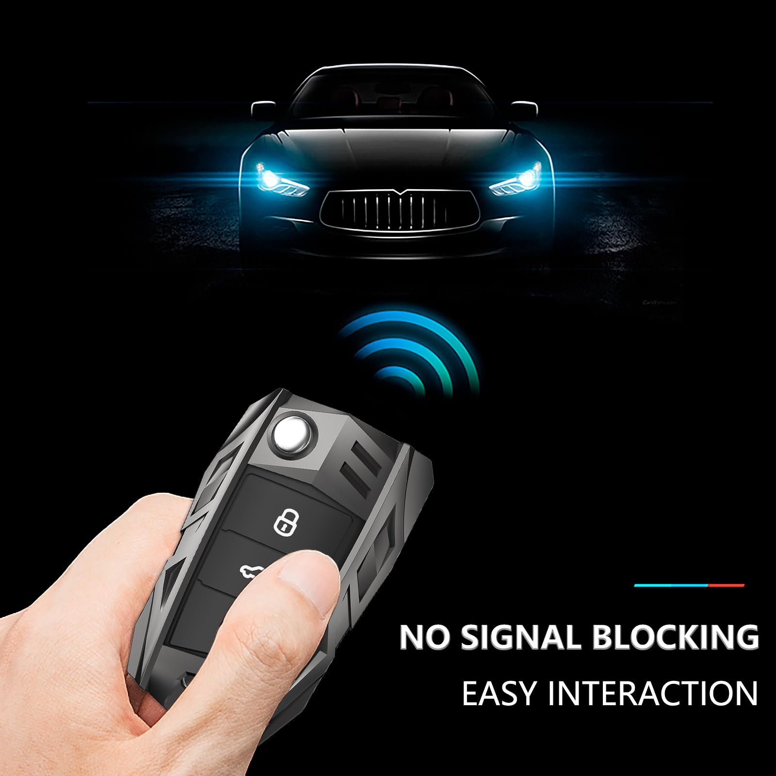 Ocezbiis For Volkswagen Key Fob Cover,Keychain,Zinc Alloy Protection Car Key Case For Atlas Jetta Golf Alltrack Passat Tiguan Gt