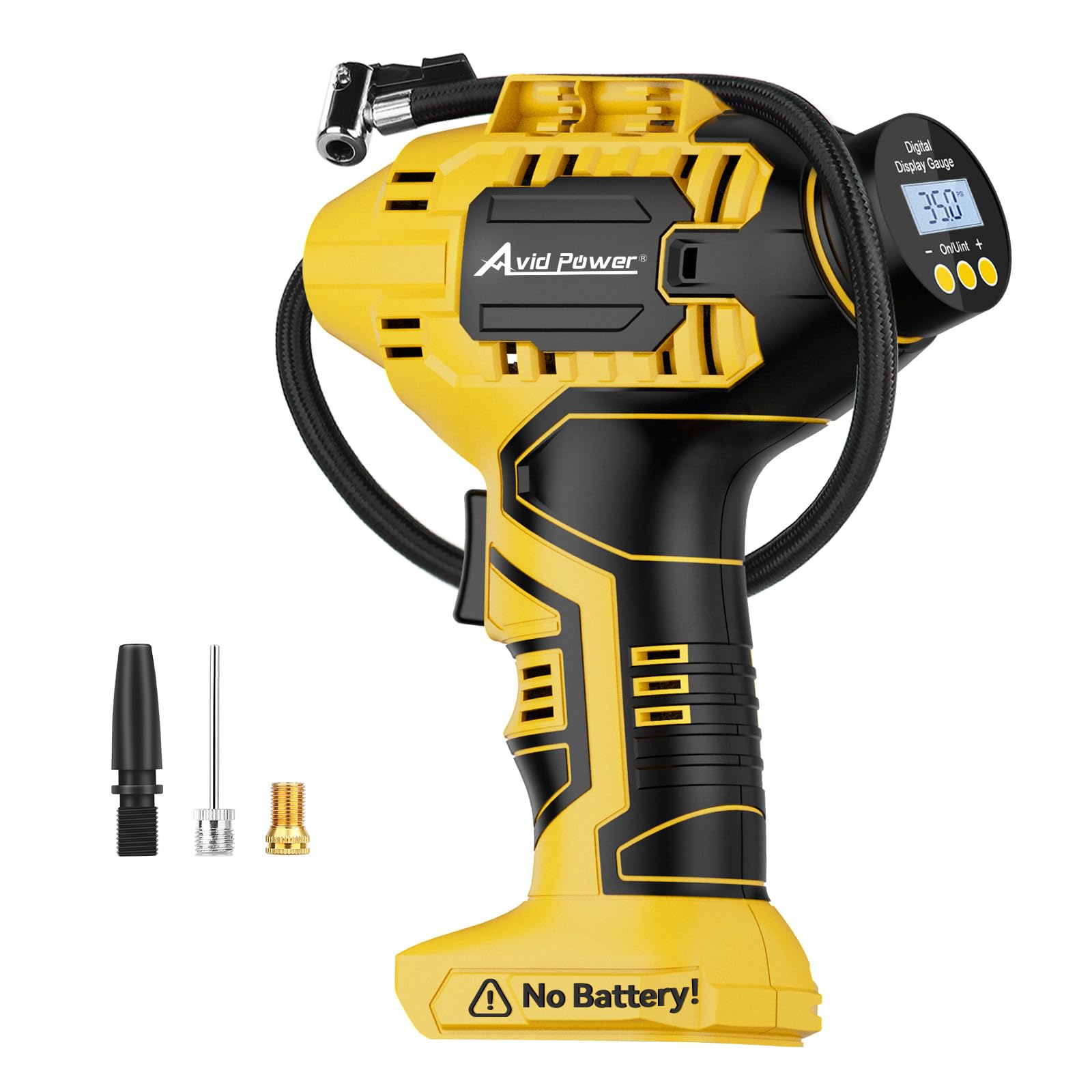 AVID POWER Tire Inflator (Battery Not Included), Compatible with DeWalt 20V Max Batteries of DCB Series, Not for Avid Power Batt