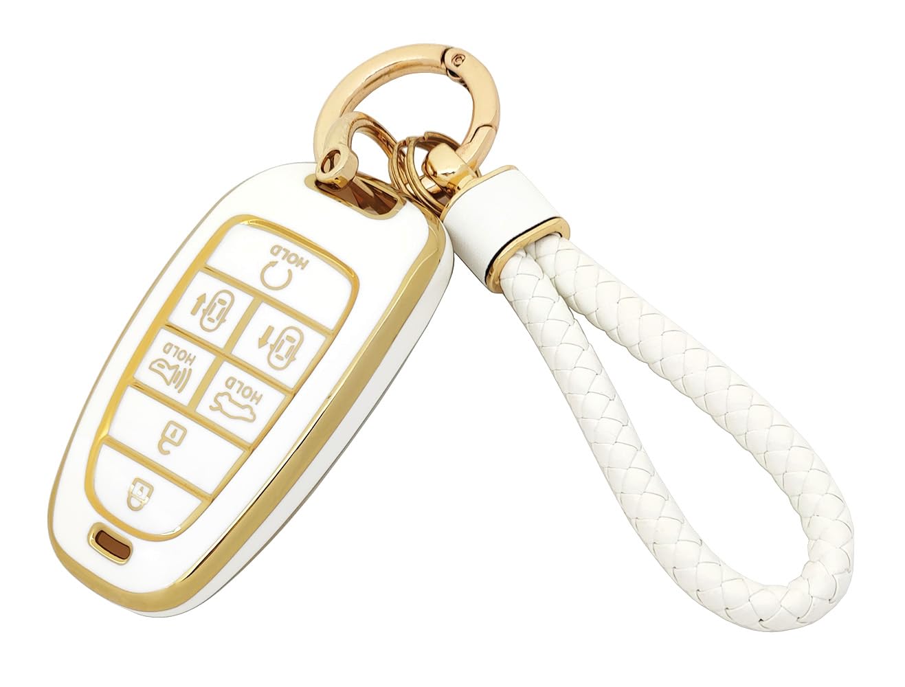 Arruweer Key Fob Cover for Hyundai Soft TPU Key Fob Case Holder Compatiable with 2019 2020 2021 Hyundai Sonata Nexo 2022 Hyundai