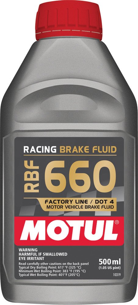 Motul Rbf 660 Factory Line Dot-4 100 Percent Synthetic Racing Brake Fluid 500Ml (101667)