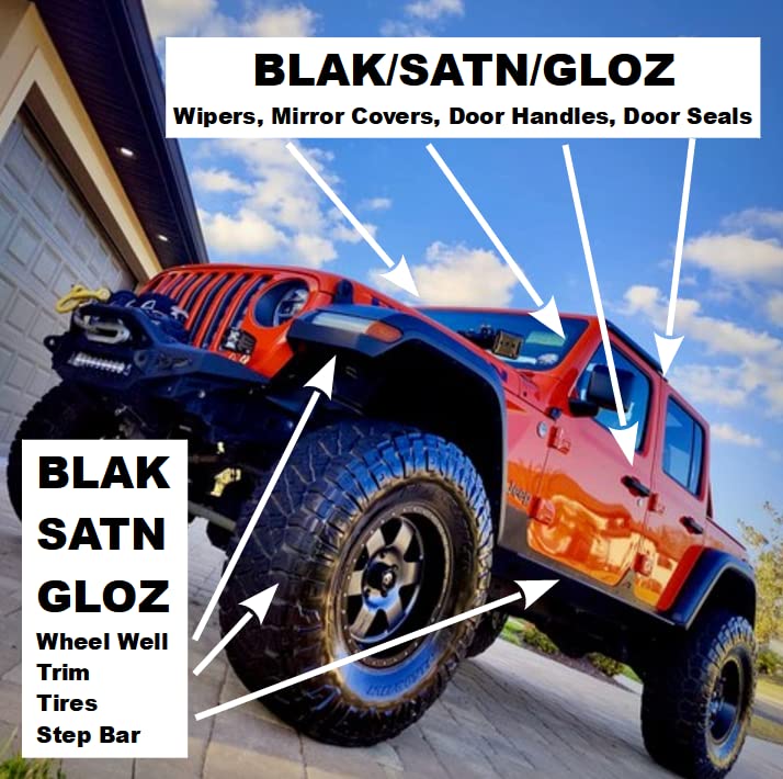 Renew Protect Blak | Semipermanent Tire & Trim Treatment, Low To High Shine & Durability, Floor Mat- Rv- Motorcycle-Safe, Acryli