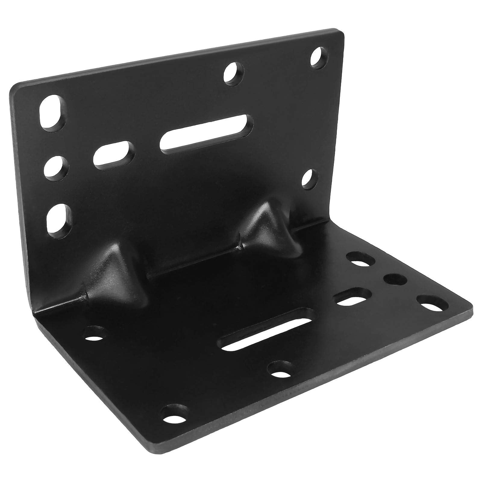 Universal Winch Mount Bracket, Heavy Duty Right Angle Mounting Winch Bracket, 5MM / 3/16INCH Thickness Solid Steel Hand Winch Br
