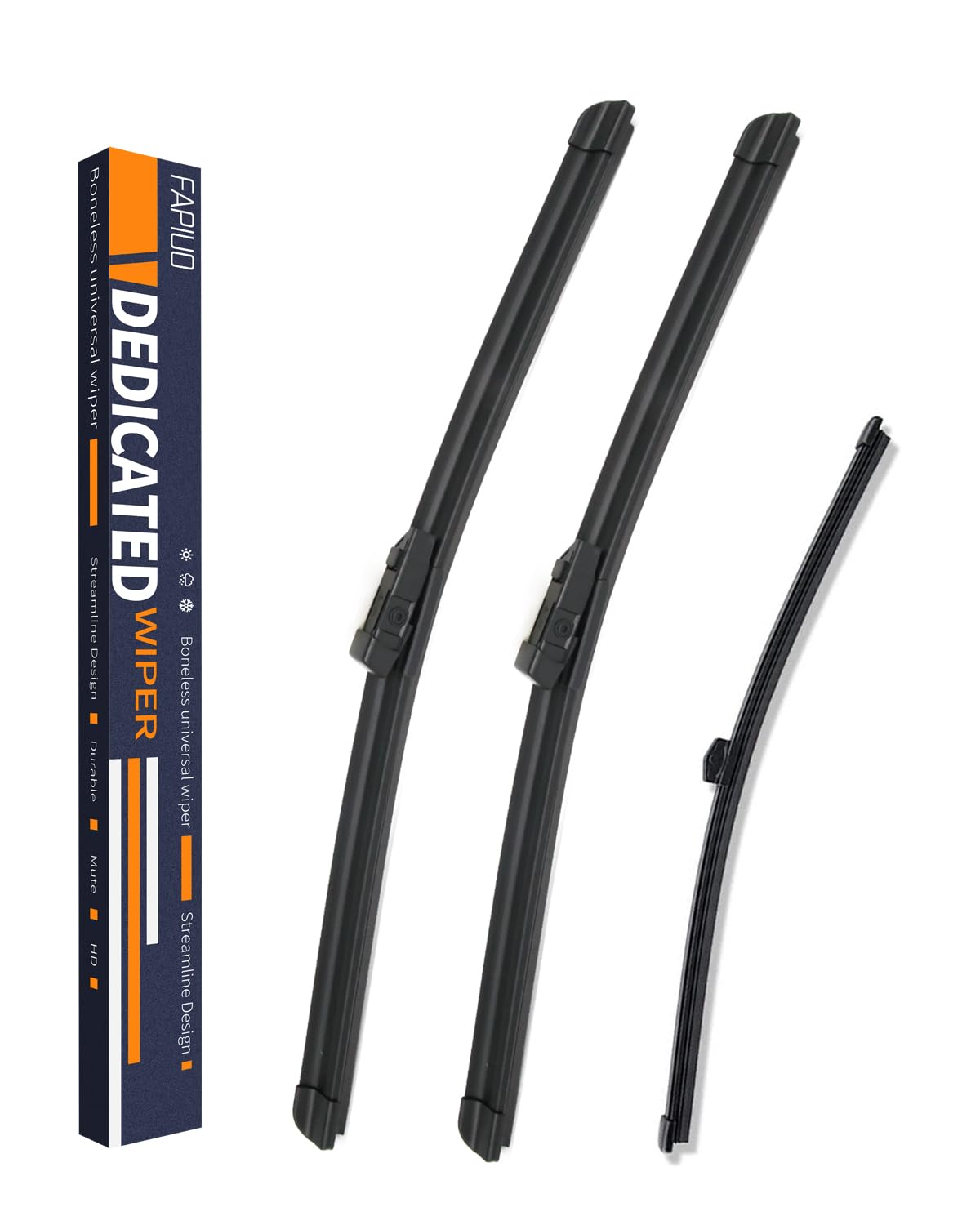 Replacement For Audi Q7 2016-2022, Audi Sq7 2017-2022 Silent Wipers -Fapiuo Front Windshield Wipers 27''+20''+15'' Blade Set (3 