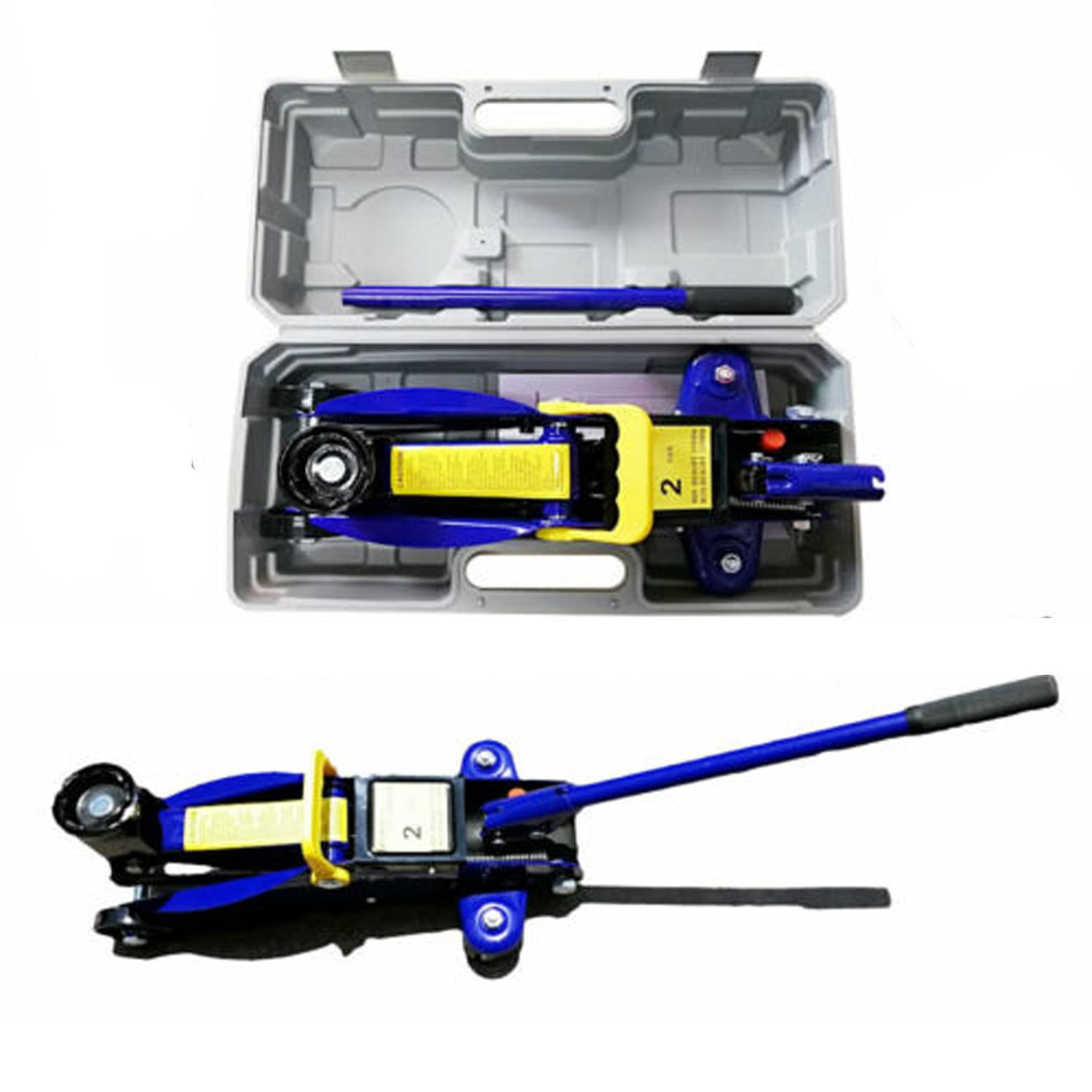 Hydraulic Trolley Floor Jack Heavy Duty 2 Ton Low Profile Trolley Jack Lifting Jack for Car Van Garage Tyre Repair Change Tire E