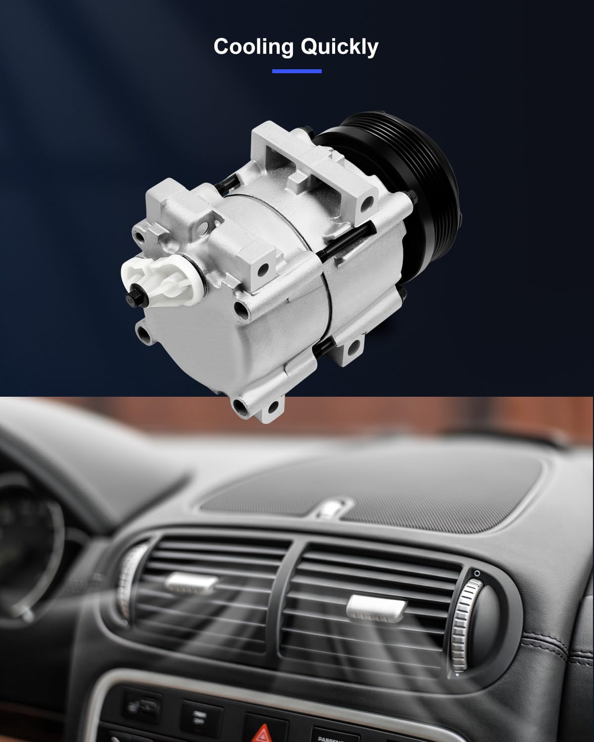 Eccpp Air Conditioning Compressor 2001-2007 For Ford Taurus 3.0L 2001-2005 For Mercury Sable 3.0L Ac Compressor