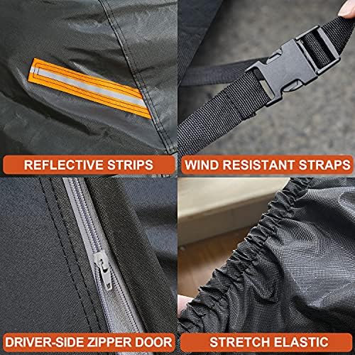 Kayme 7 Layers Truck Cover Waterproof All Weather, Heavy Duty Outdoor Pickup Cover Sun Uv Rain Protection, Universal Fit Dodge R