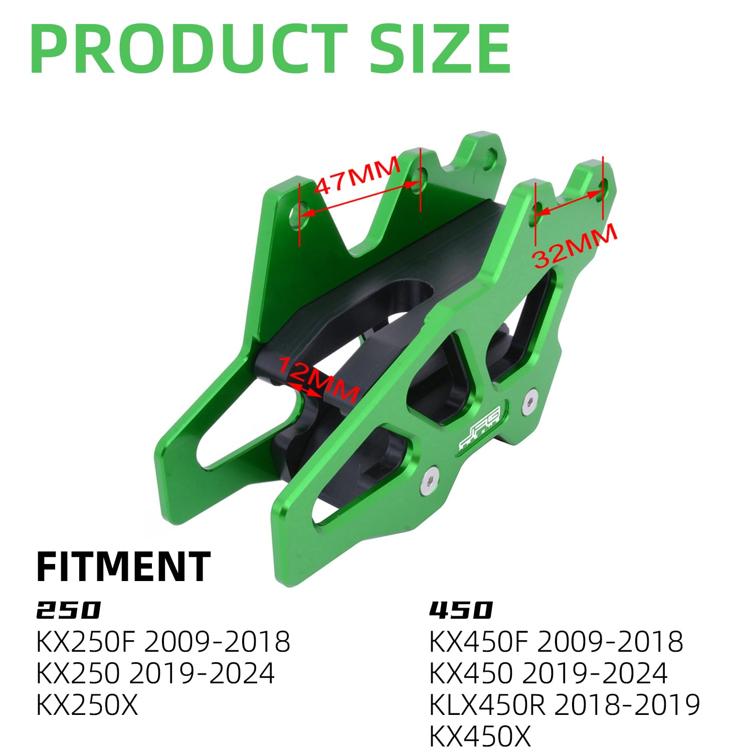 Anxin Motorcycle Cnc Chain Guide Guard Protection For Kx250F 2009-2018 Kx250 2019-2024 Kx450F 2009-2018 Kx450 2019-2024 Klx450R 2018-2019 Kx250X Kx450X