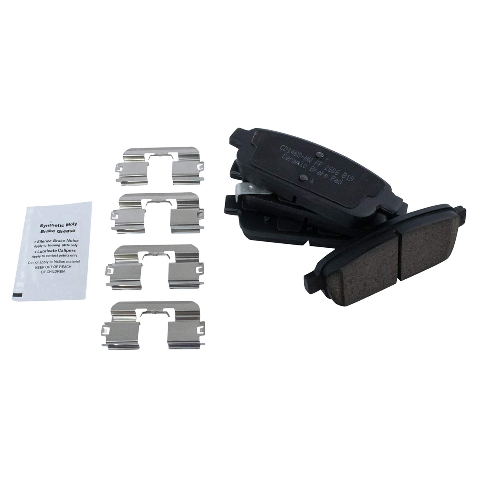 Trq Rear Brake Pad & Rotor Kit Brake Pads Brake Rotor Ceramic Compatible With 2016-2019 Buick Cascada 2012-2017 Verano 2014-2015