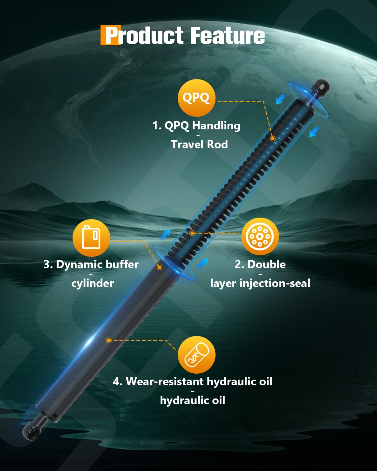 Scitoo Rear Left Tailgate Power Lift Support Shock Strut Fit For Bmw X3 2018-2021 -Replace 51247497482