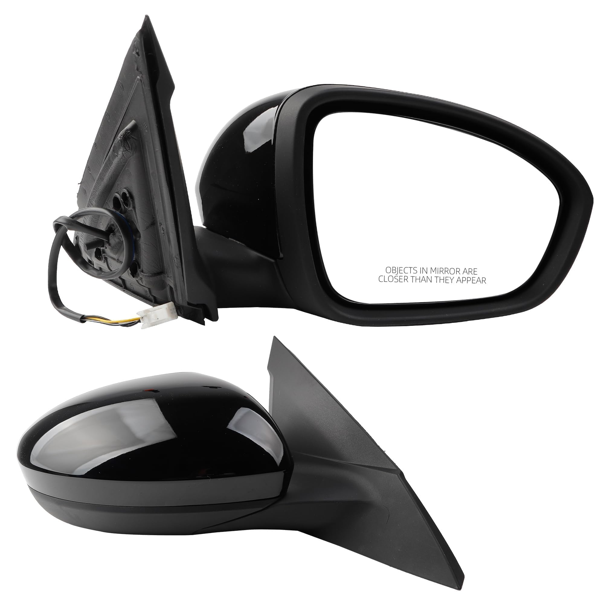 Dasbecan Passenger Side Mirror Compatible with 2019-2023 Nissan Altima Non-heated Manual Fold Power Adjustment Right Door Mirror