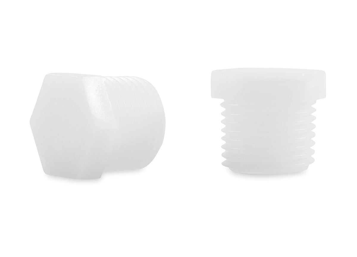 Camco 11634 Water Heater Drain Plug - 1/2-14 NPT, Pack of 2 (1 Vented /1 Standard), White