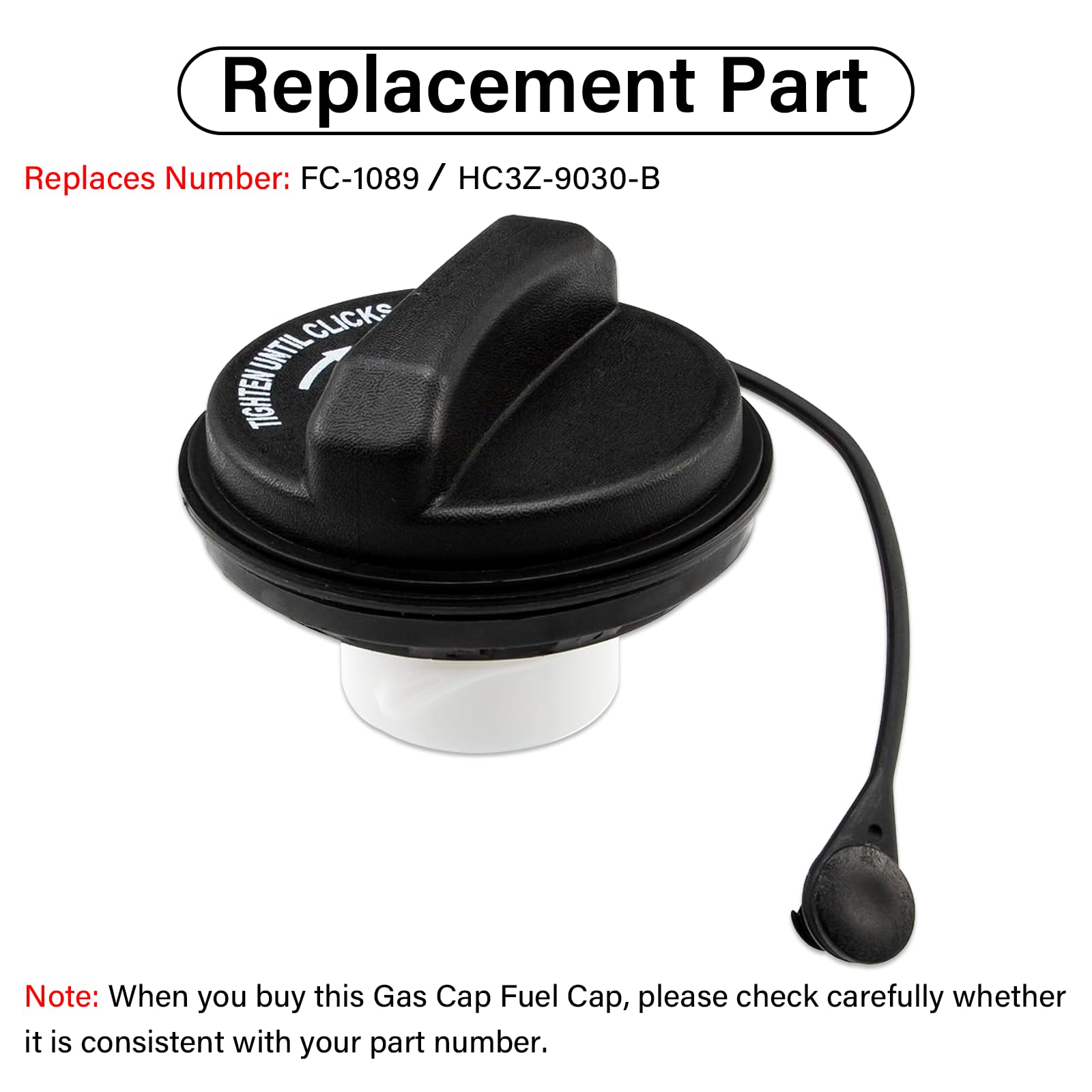 Gas Cap for Ford, Gas Cap Replacement HC3Z-9030-B for Ford F150 F250 F350 F450 F550 Super Dut? ?dg? R?ng?r ??urus ?s???? F??us F
