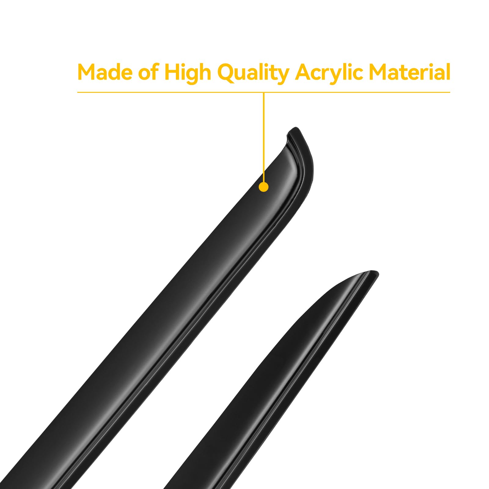 Window Rain Guards For 2019-2024 Chevy Silverado/Gmc Sierra 1500 Crew Cab, Out-Channel Window Vent Wind Visors Shades Deflectors