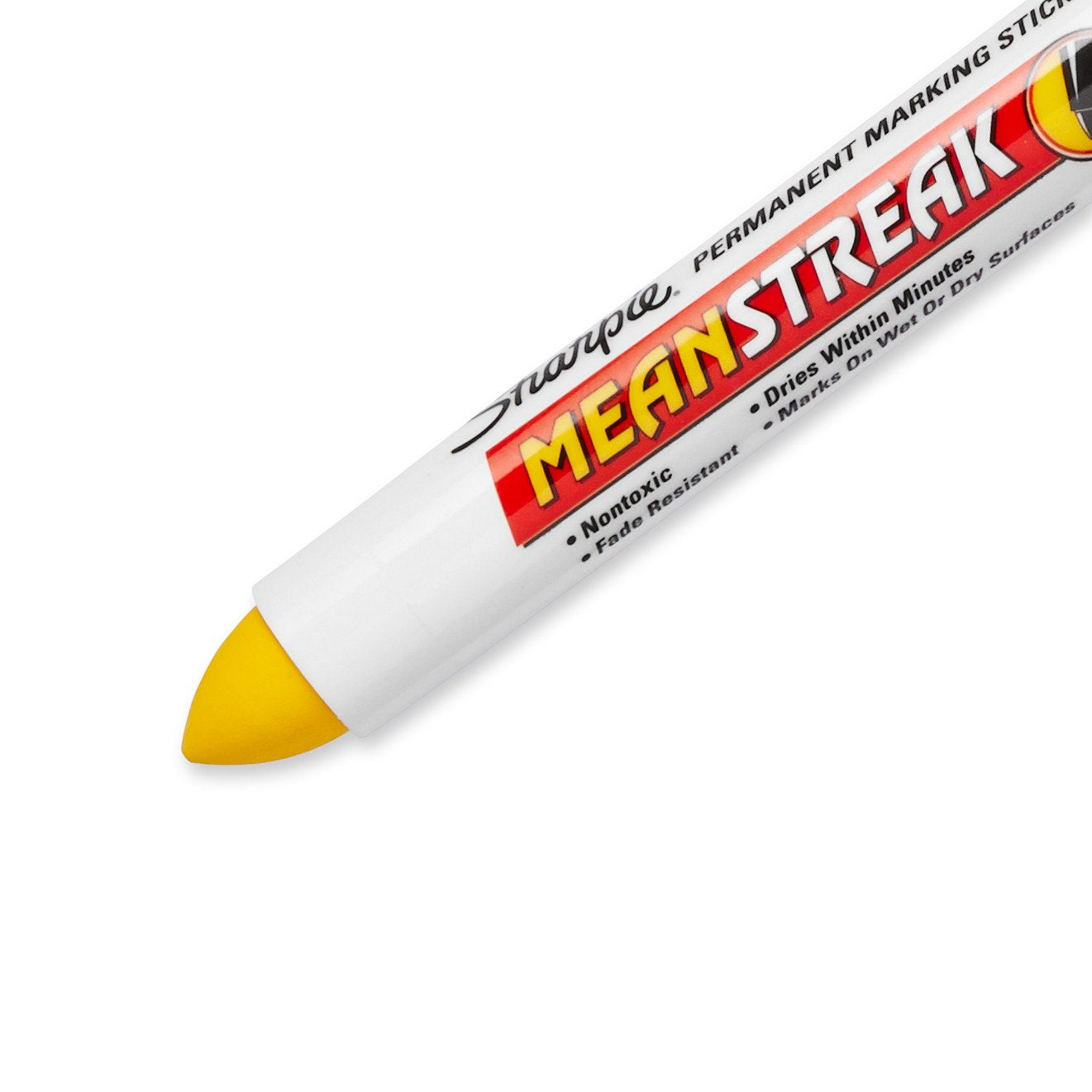 Sharpie Mean Streak Waterproof Marking Stick, 12 Yellow Markers (85005)