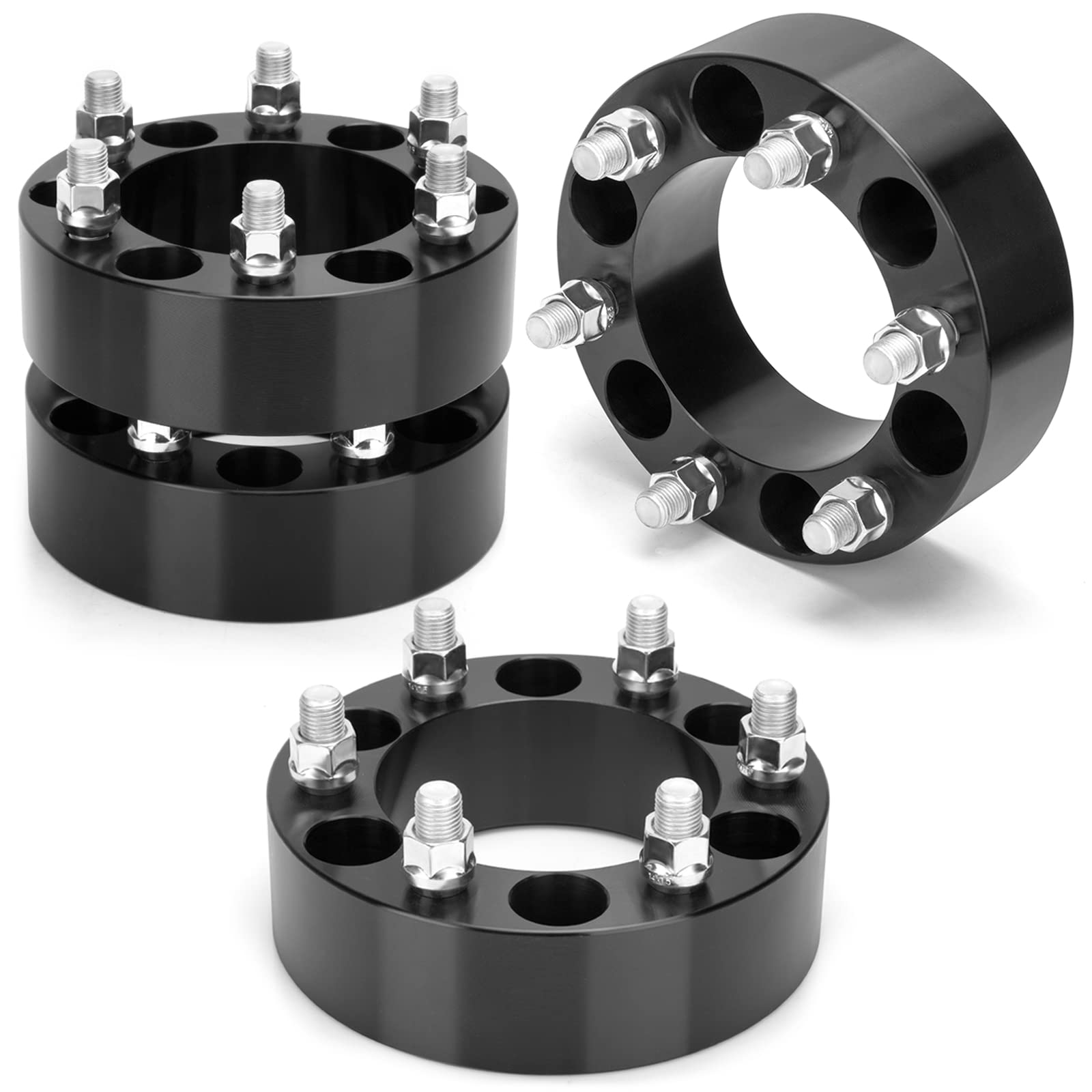 dynofit 6x5.5 to 6x5.5 Forged 2inch Wheel Spacers Adapters for 1999-2024 Silverado 1500 Sierra 1500 Yukon 2019-2024 Ram 1500 | S