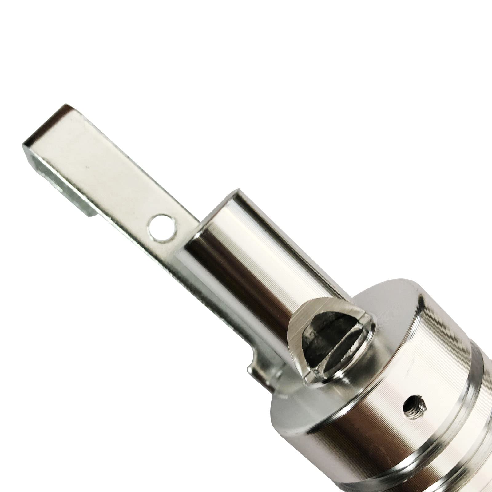 DEVMO 2pcs XL Size Aluminum Alloy Universal Turbo Sound Exhaust Muffler Pipe Whistle Car Roar Maker Silver Tone