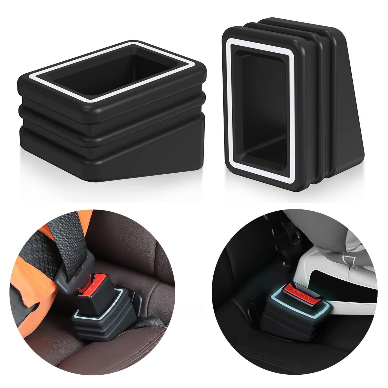 Qijk Seat Belt Buckle Holder Seat Belt Buckle Booster Seat Belt Buckle Fixer Keep The Seat Belt Buckle Upright And Stable Lumino