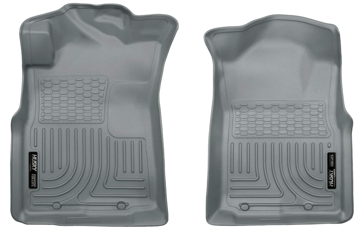 Husky Liners Weatherbeater, Grey - Custom Fit for 2005-2015 Toyota Tacoma Double/Access/Standard Cab Front Liners, 33x23x4 inche