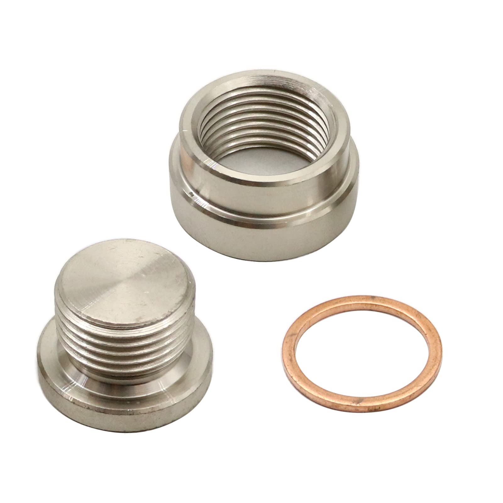 GXARTS 12mm Transmission Drain Plug Kit Steel Bung & Steel Plug+Washer Transmission Sump Drain Plug Oil pan drain plug (Weld In)