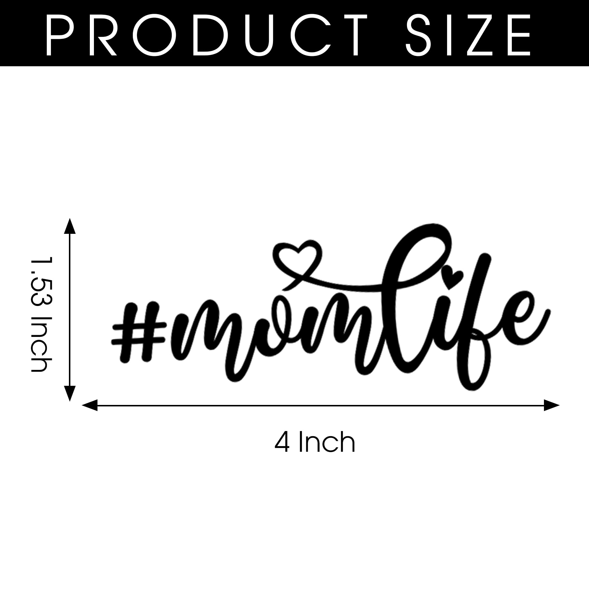 Miarita 3X Mom Life Car Decal - Cute Vinyl Sticker for Rearview Mirror, Laptop, Bottle, Window - Mothers Day Gift - Car Stickers